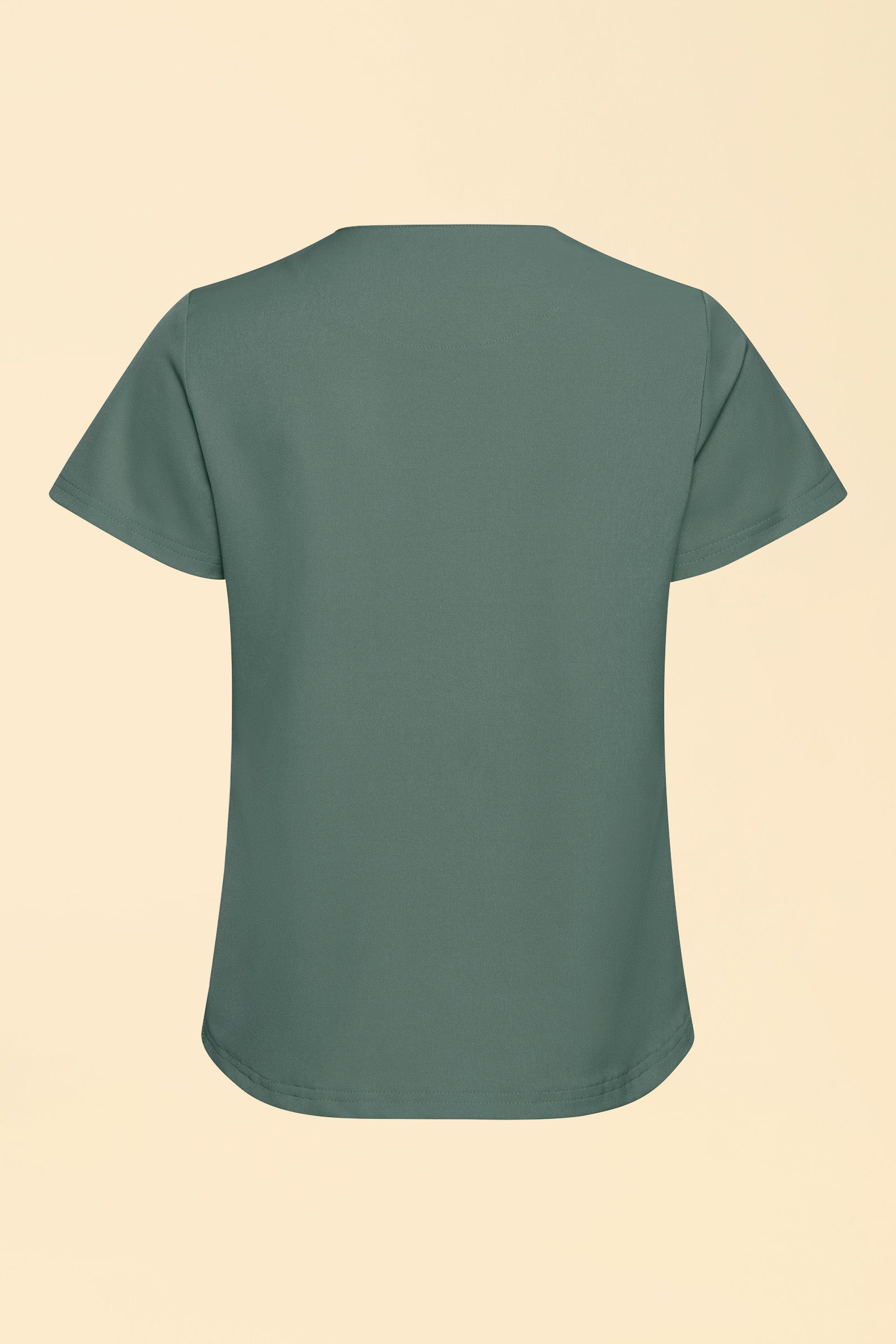 KAERE shirt dames - ronde hals donkergroen, Achterzijde view 