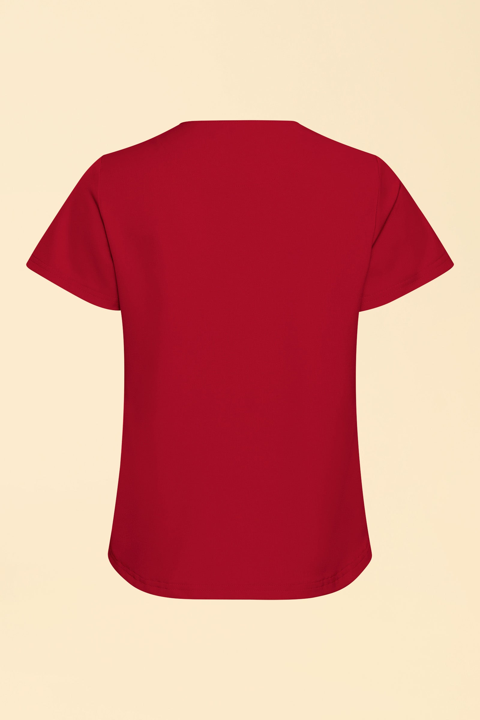 KAERE shirt dames - ronde hals rood, Achterzijde view 