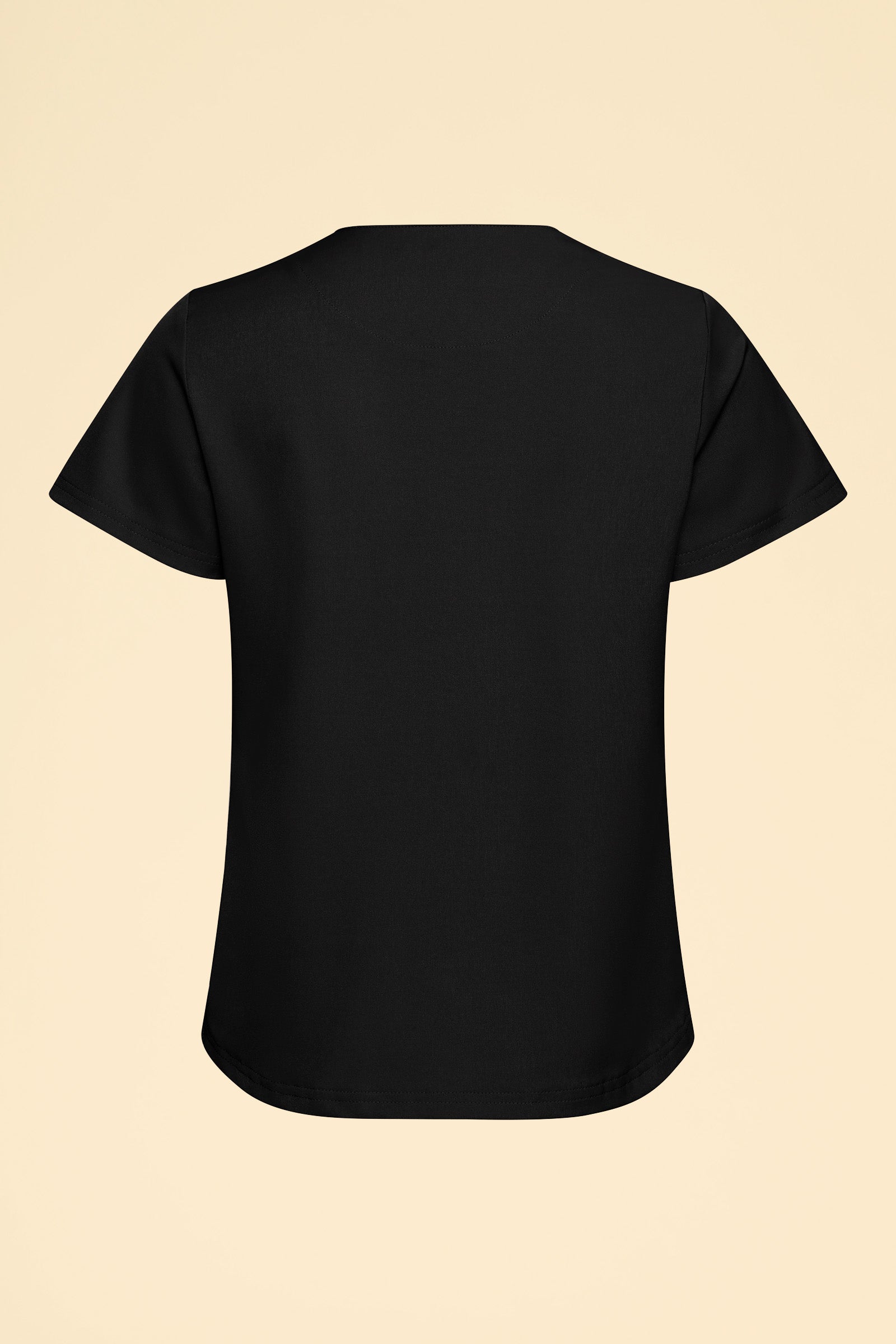 KAERE shirt dames - ronde hals zwart, Achterzijde view 