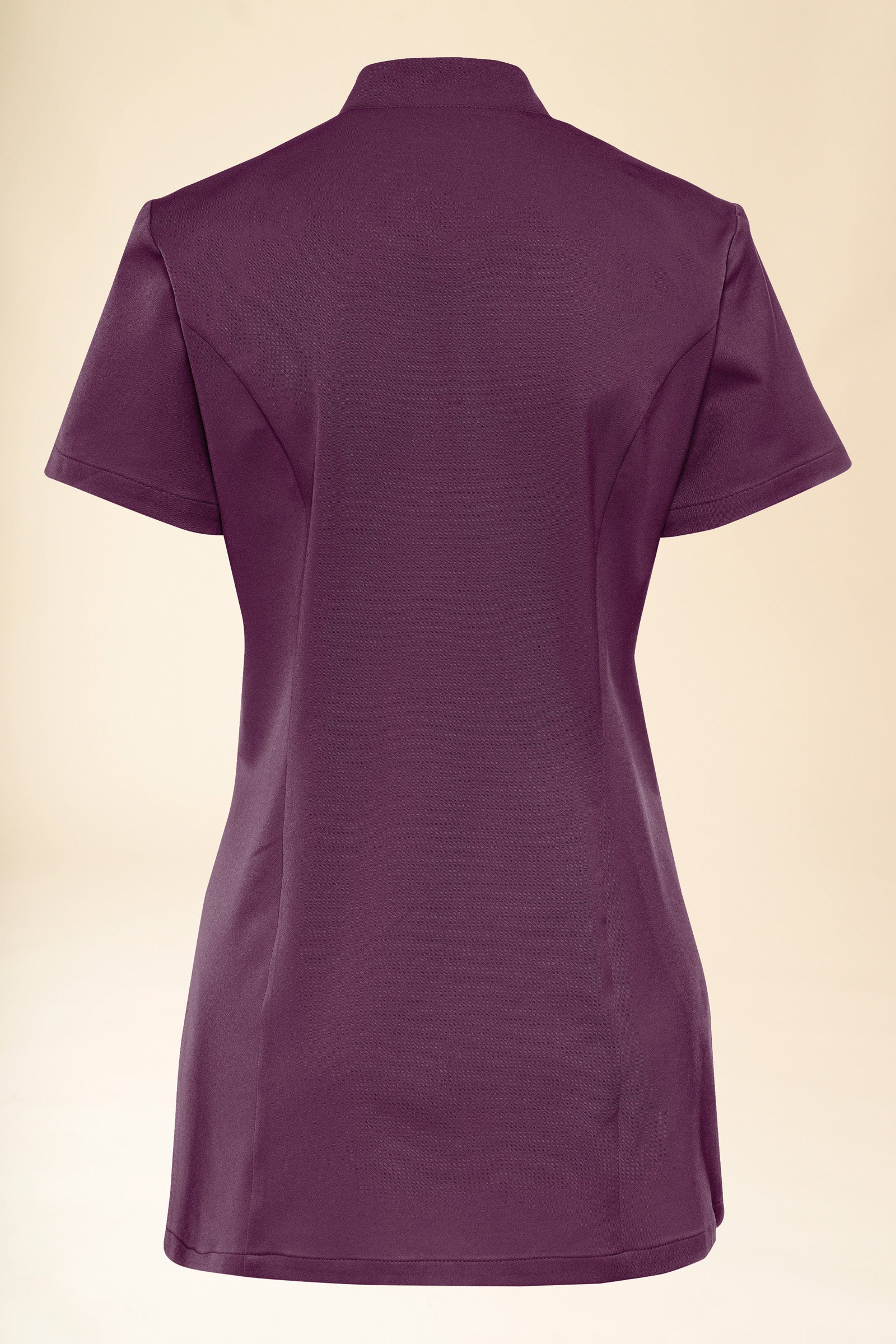 KAERE tuniek dames - asymetrische knoopsluiting pruimen, Achterzijde view 