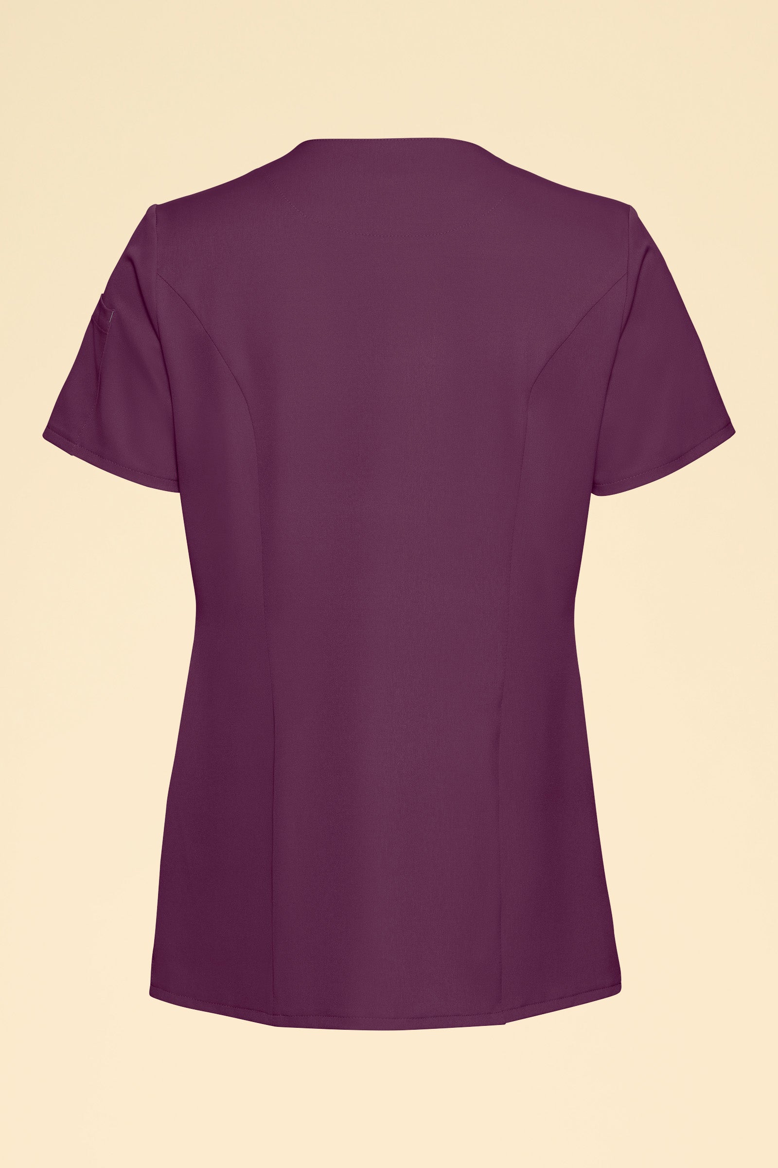 KAERE tuniek dames - drukknoopsluiting pruimen, Achterzijde view 