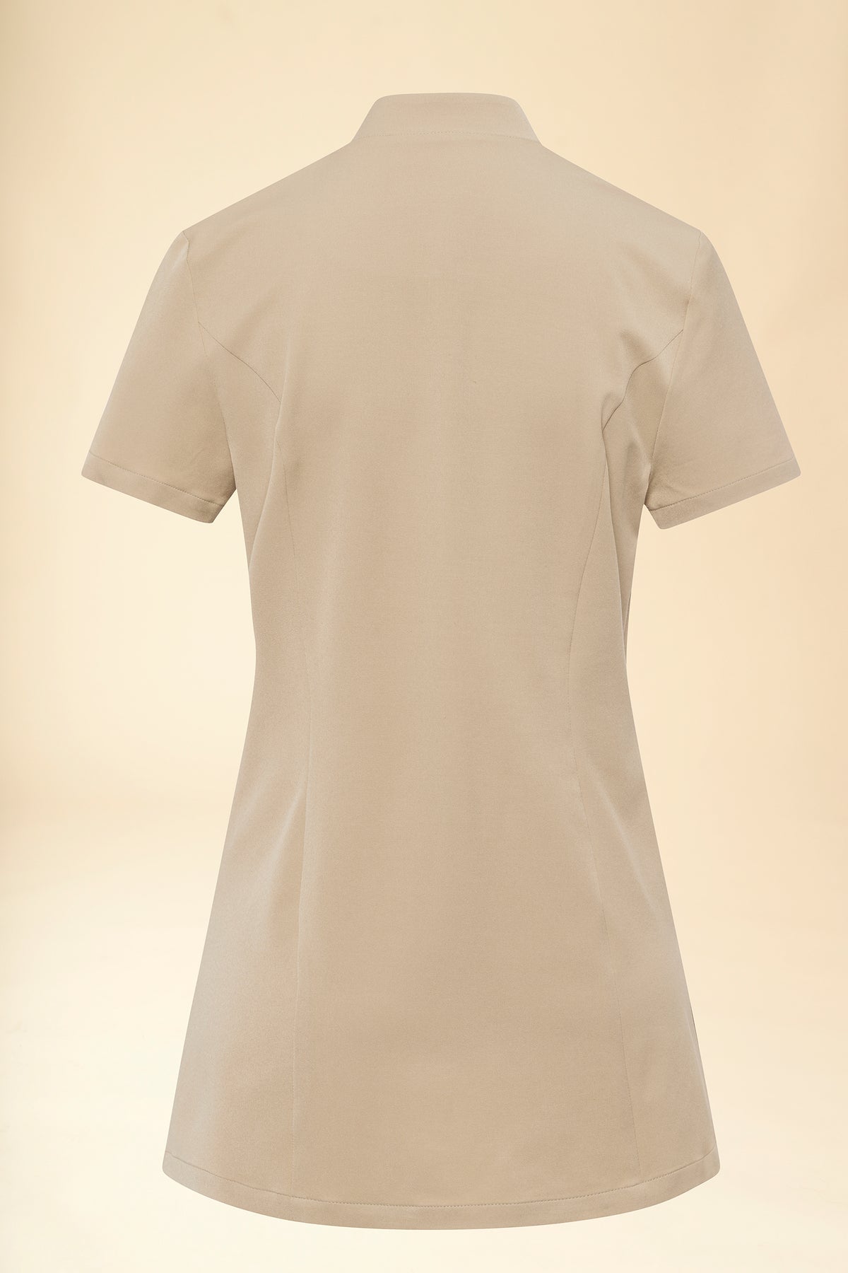 KAERE tuniek dames - asymetrische knoopsluiting zand, Achterzijde view 