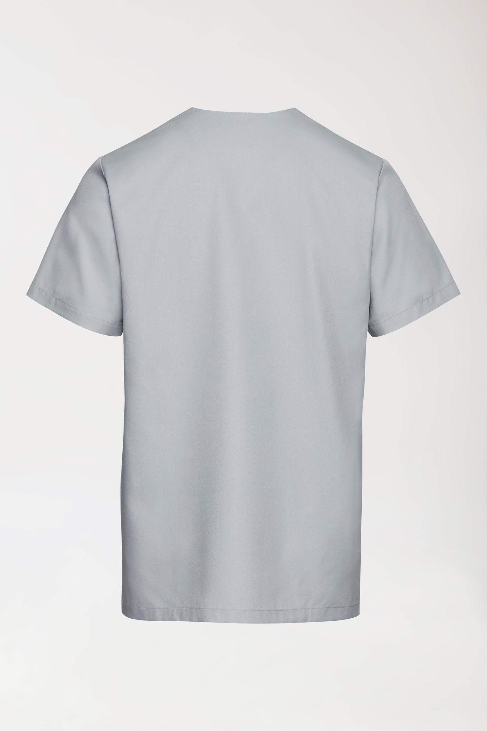 TENCEL™ oversteektuniek heren - V-hals parelgrijs, Achterzijde view 