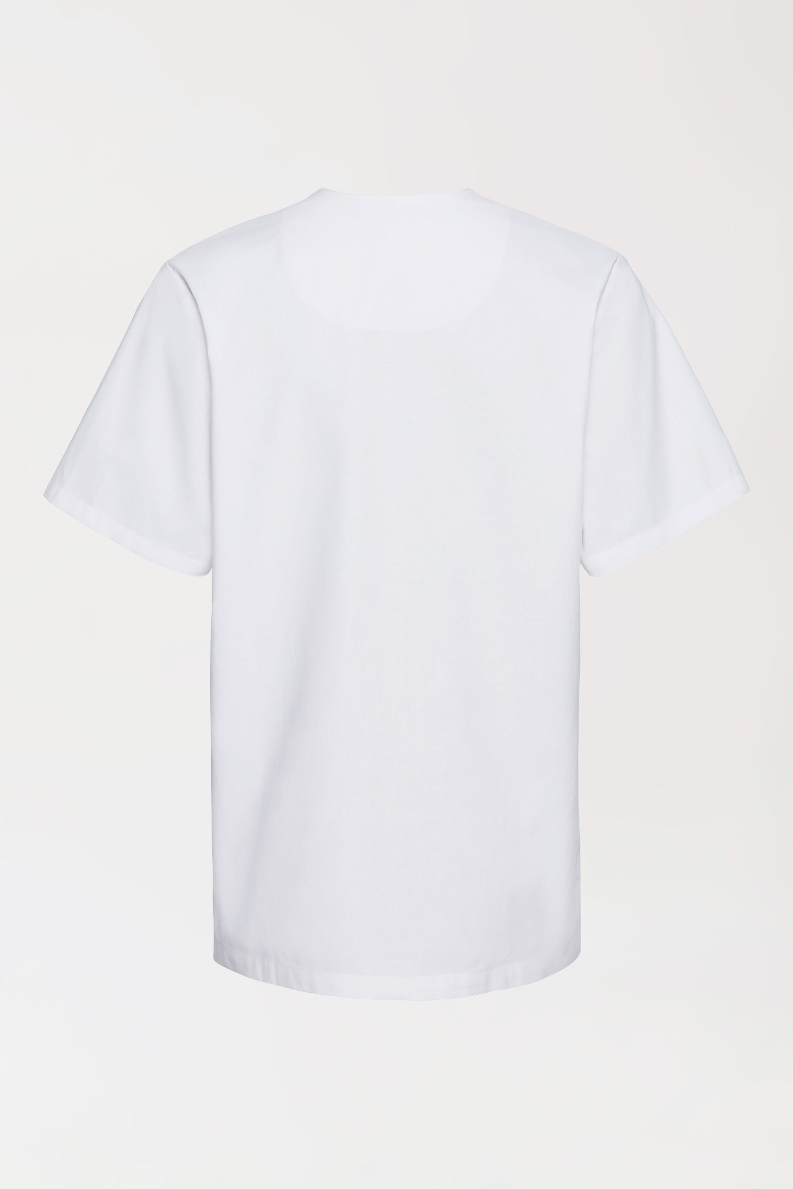 Katoenen oversteektuniek unisex - 2-pack wit, Achterzijde view 