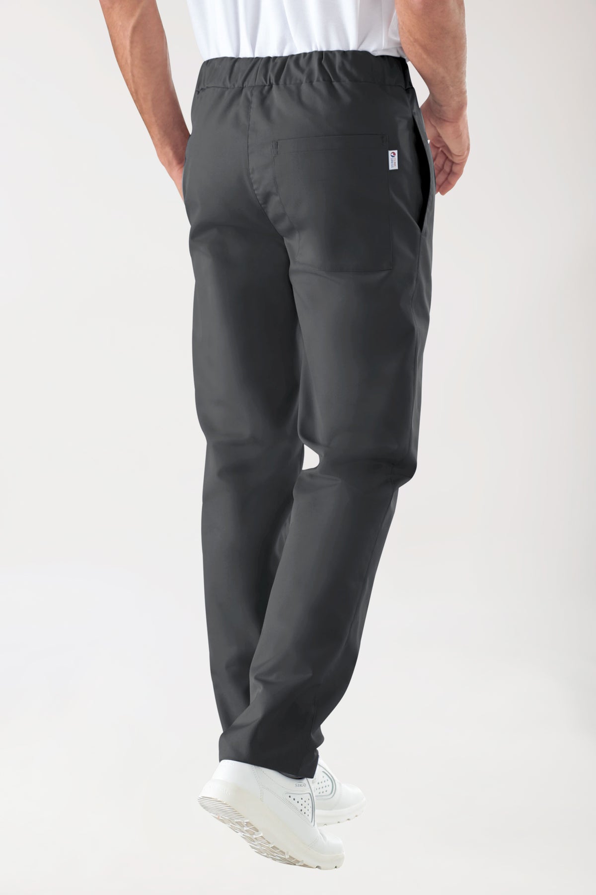 JUST STRONG broek uniseks - elastische boord antraciet, Achterzijde view 