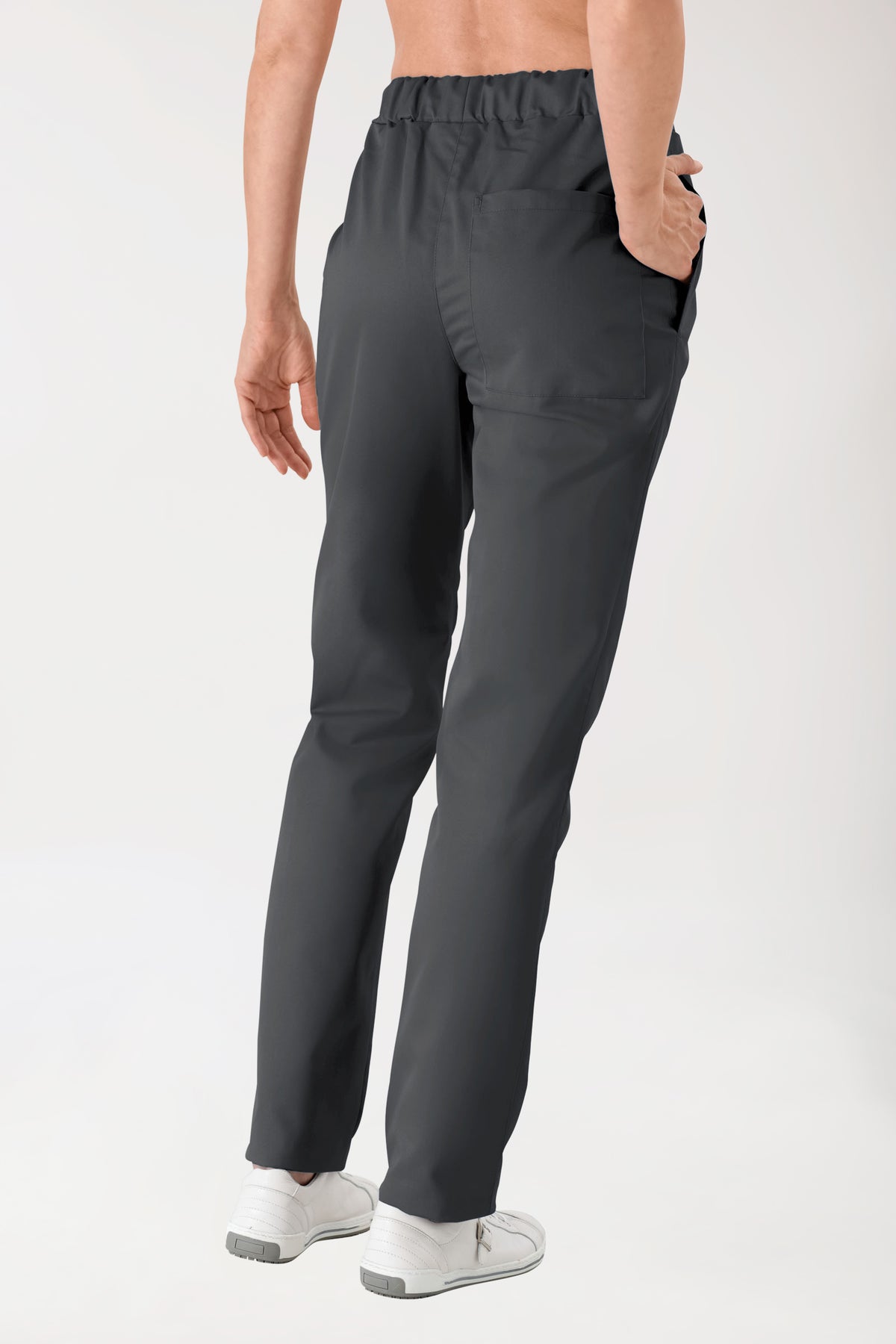 JUST STRONG broek uniseks - elastische boord antraciet, Achterzijde view 