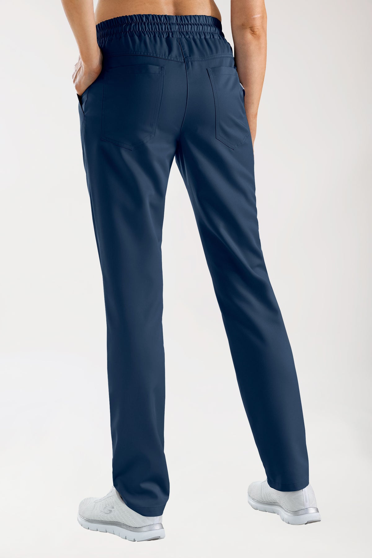 GREEN broek uniseks - elastische boord navy, Achterzijde view 