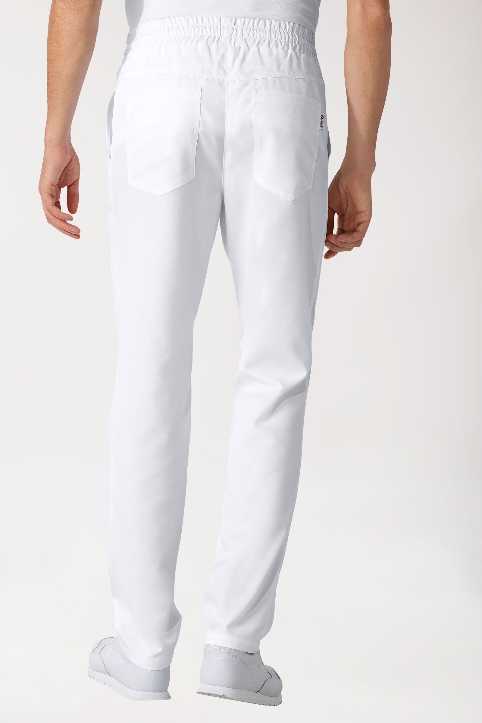 GREEN broek uniseks - elastische boord wit