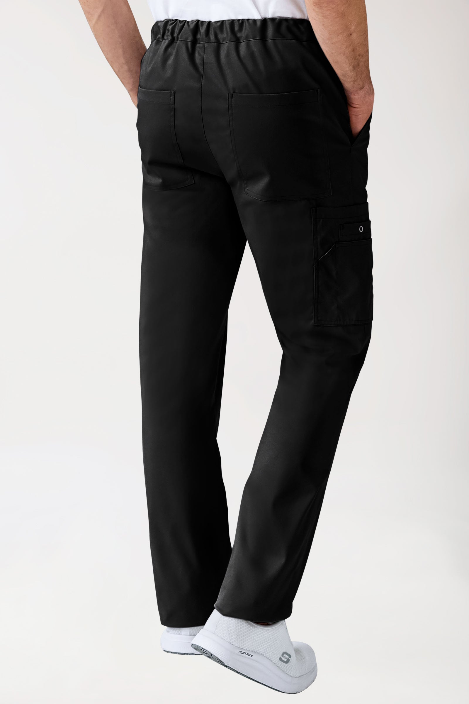 CLINIC STRETCH broek uniseks - met beenzak zwart