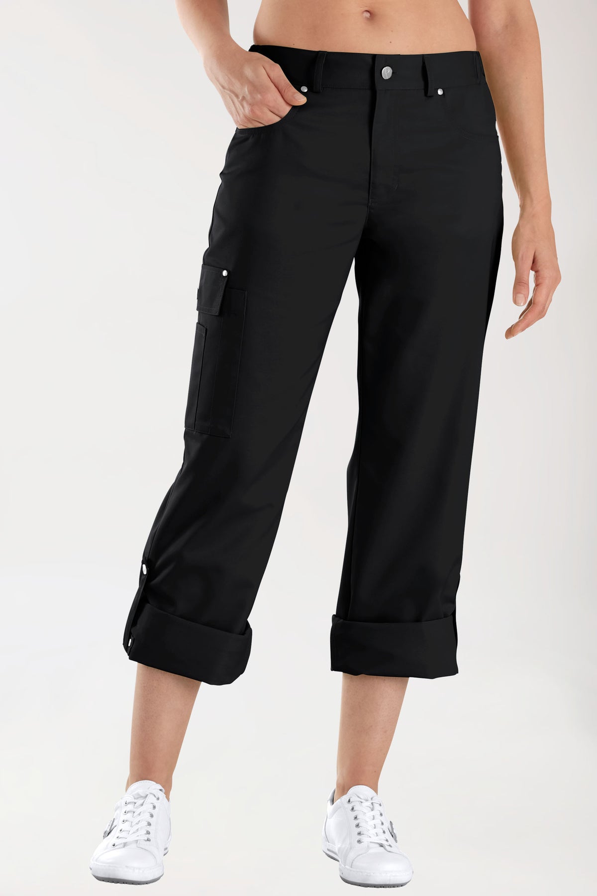JUST STRONG broek unisex - deels elastische boord zwart, Achterzijde view 