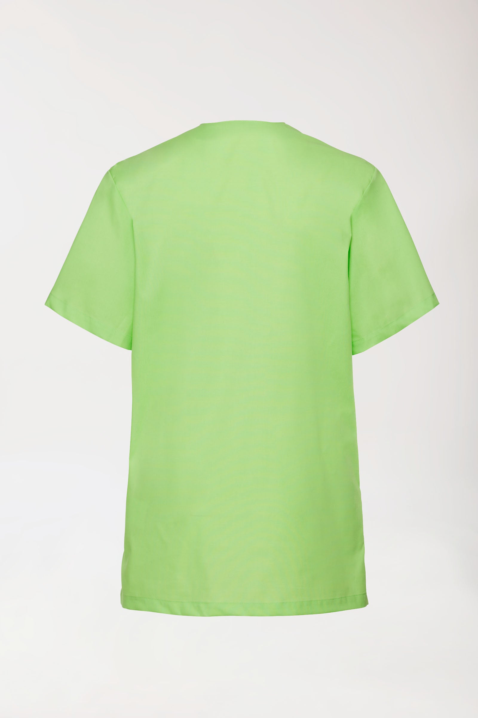 Stretch oversteektuniek unisex - V-hals appelgroen