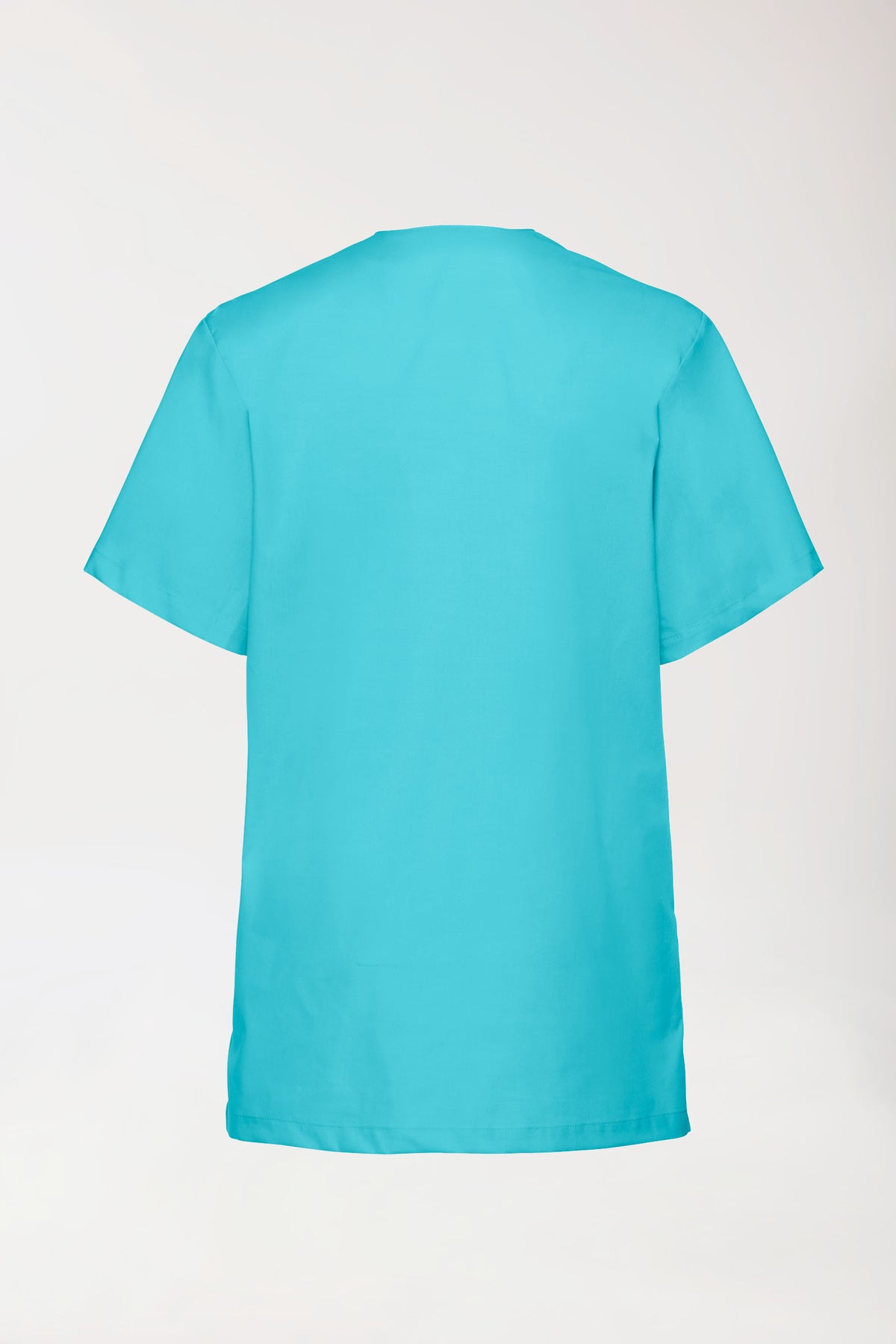 Stretch oversteektuniek unisex - V-hals blue curaçao, Achterzijde view 
