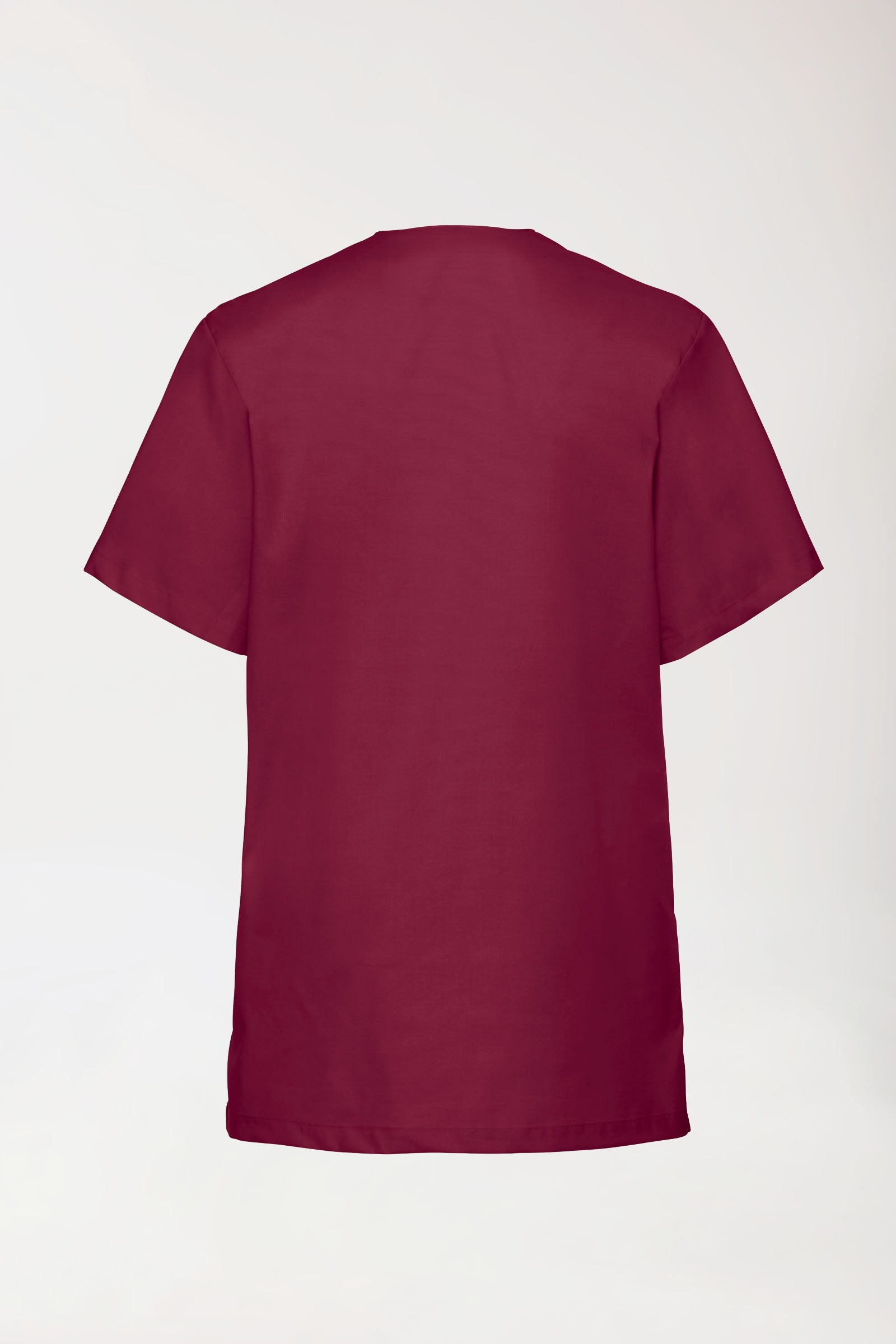 Stretch oversteektuniek unisex - V-hals bordeaux