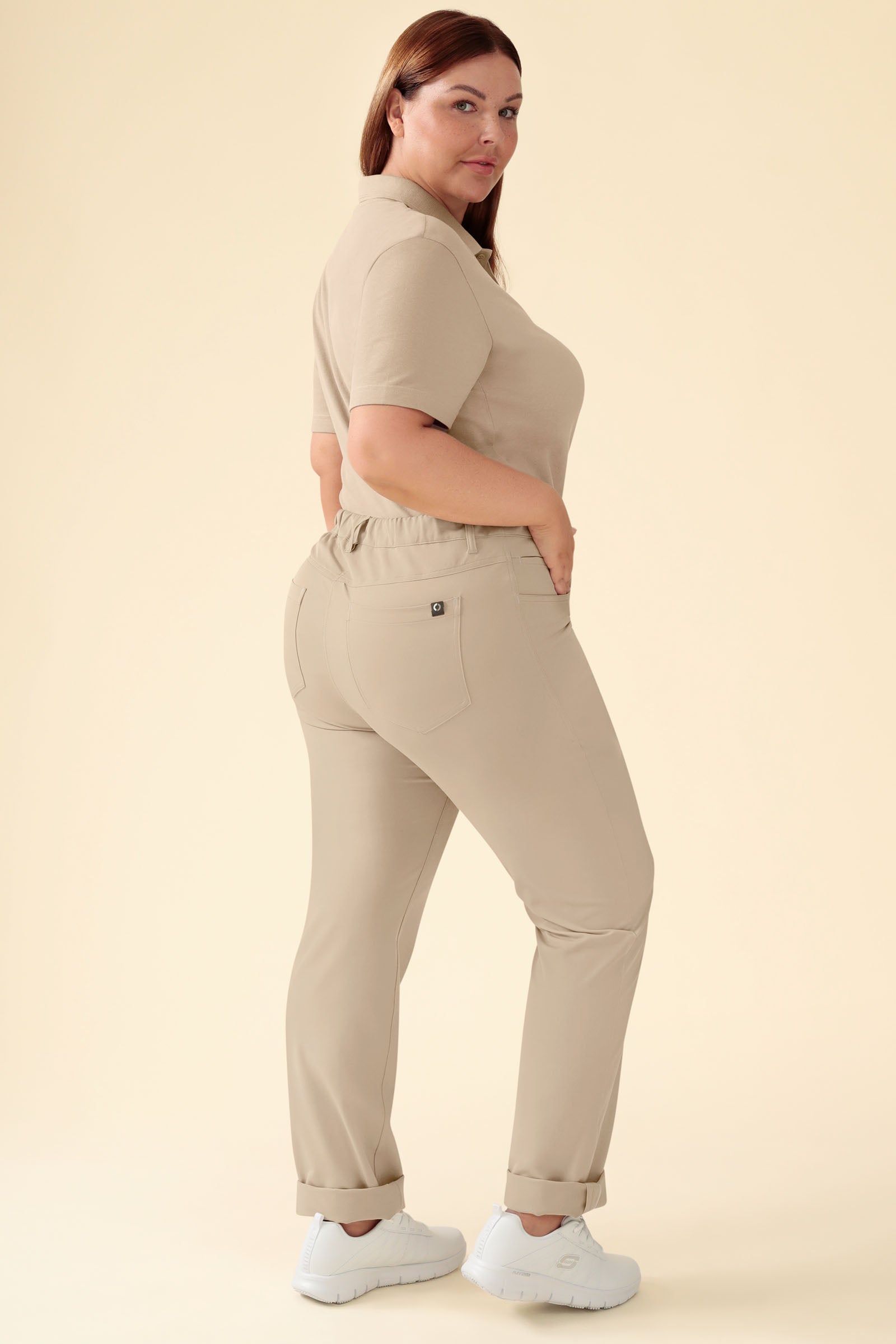 KAERE Damesbroek - 5-pocket zand