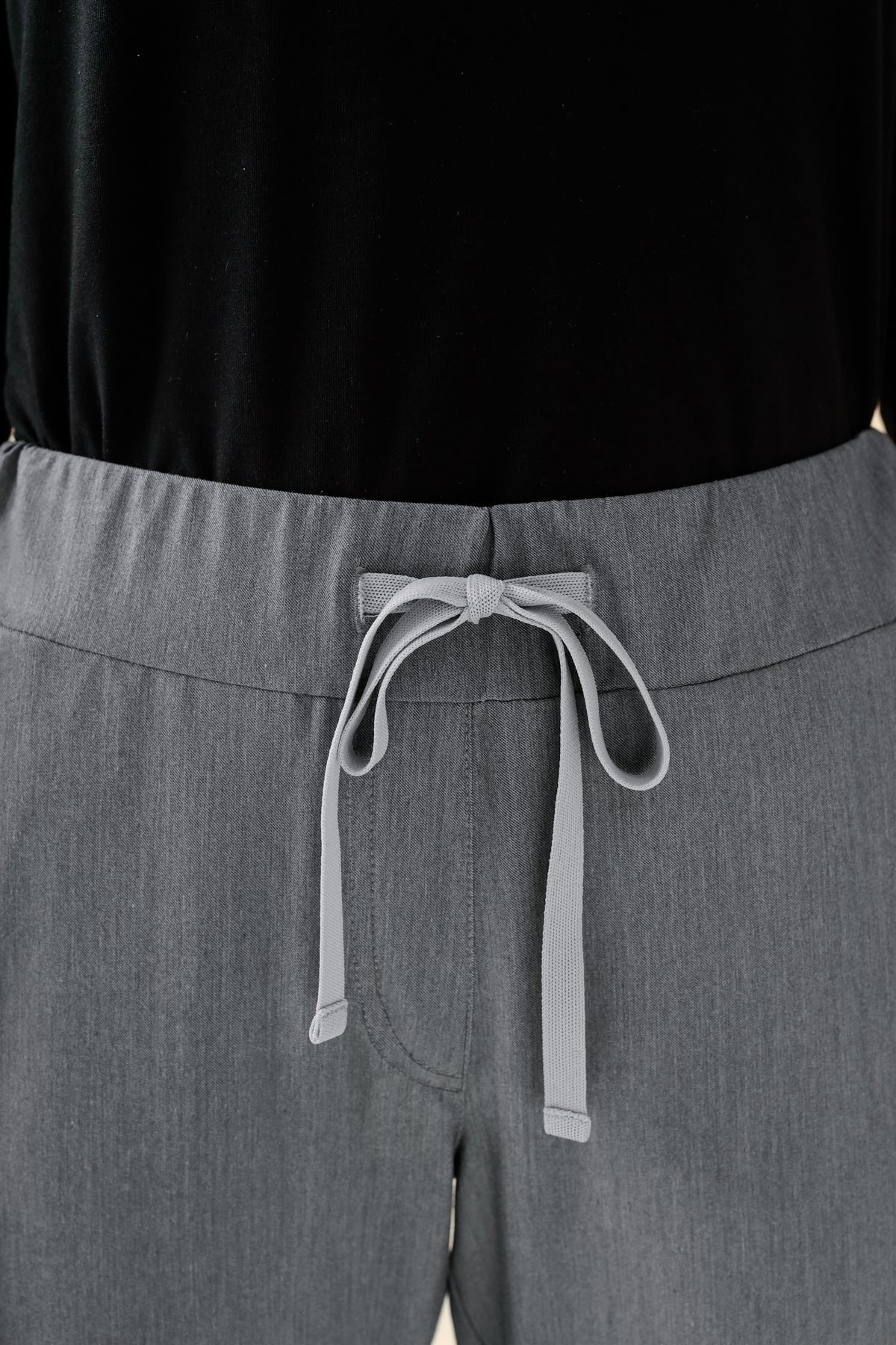 KAERE broek dames - zoom met elastische boord zonder beenzak grijs melange