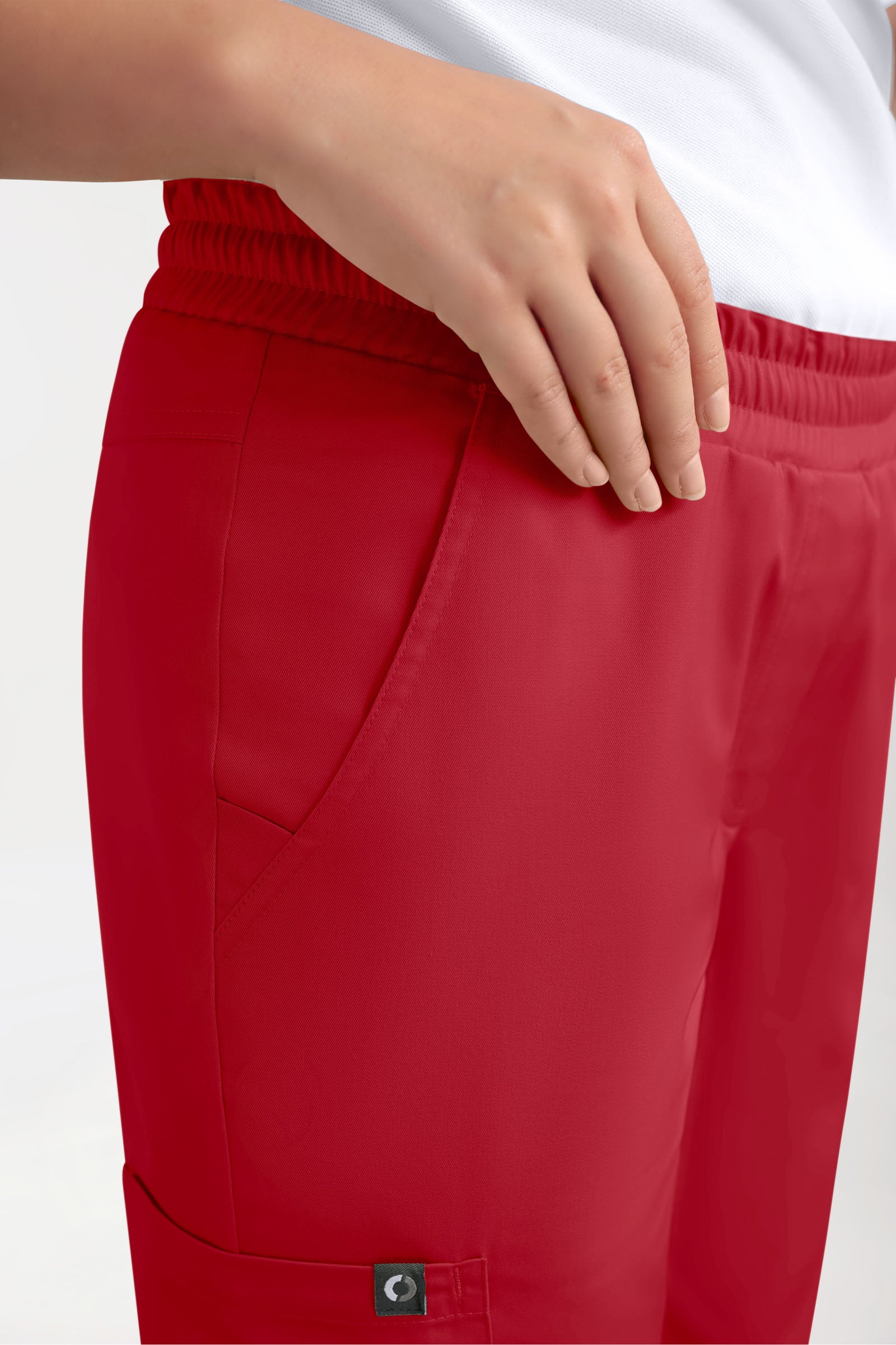GREEN Stretch broek dames - joggingbroek style rood