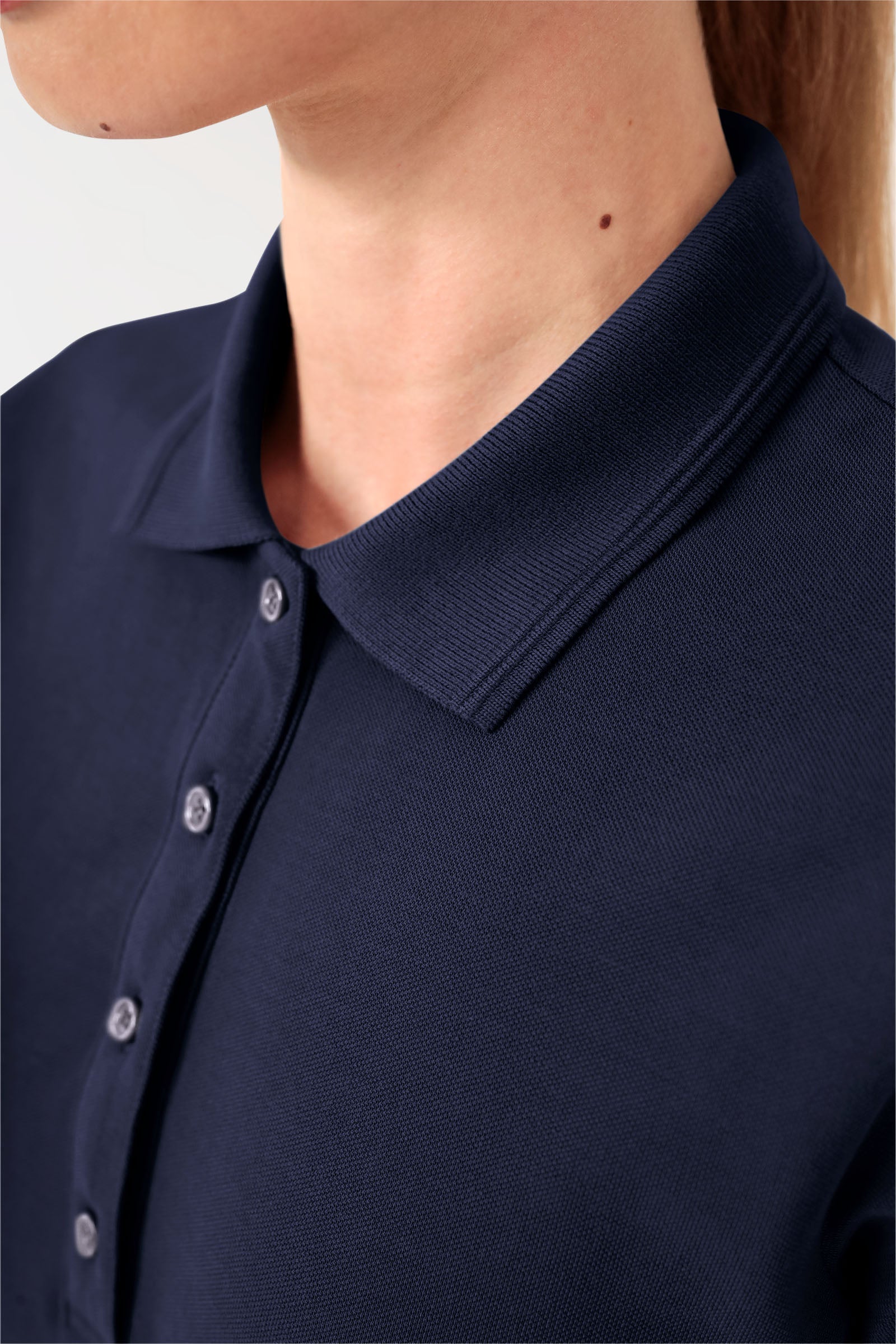 COMFY FLEX stretch shirt dames - polokraag navy