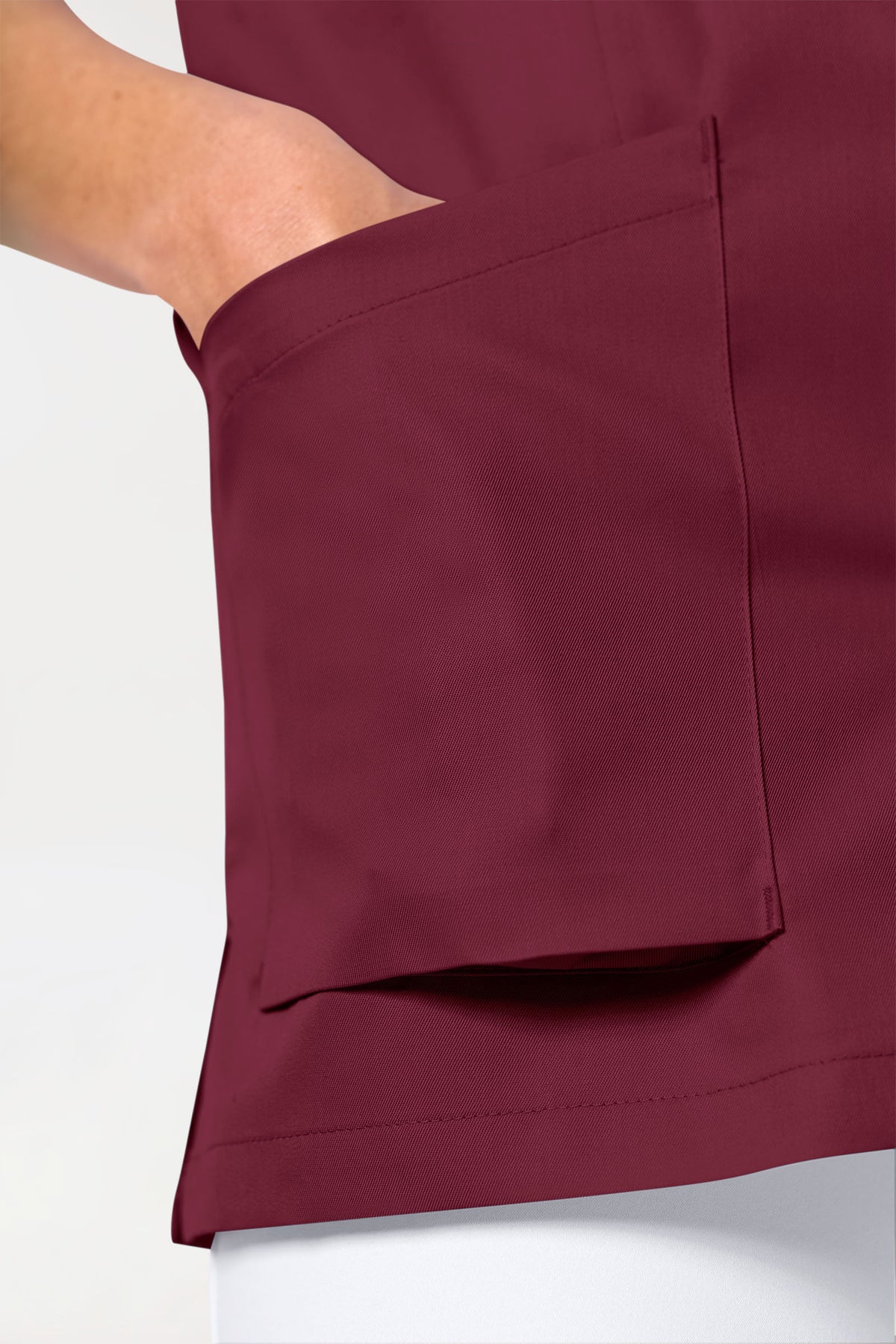 CORE tuniek dames - doorknoopsluiting bordeaux