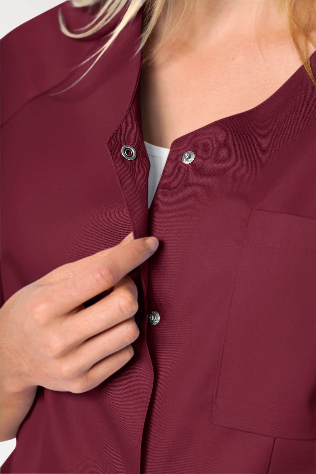 CORE tuniek dames - doorknoopsluiting bordeaux