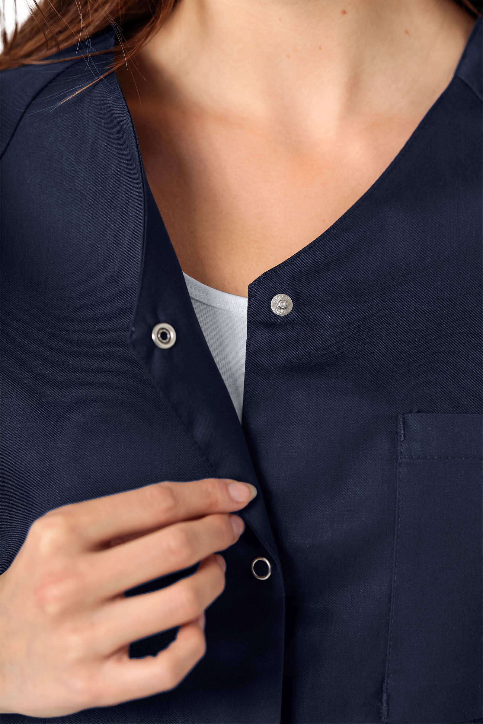CORE tuniek dames - doorknoopsluiting navy