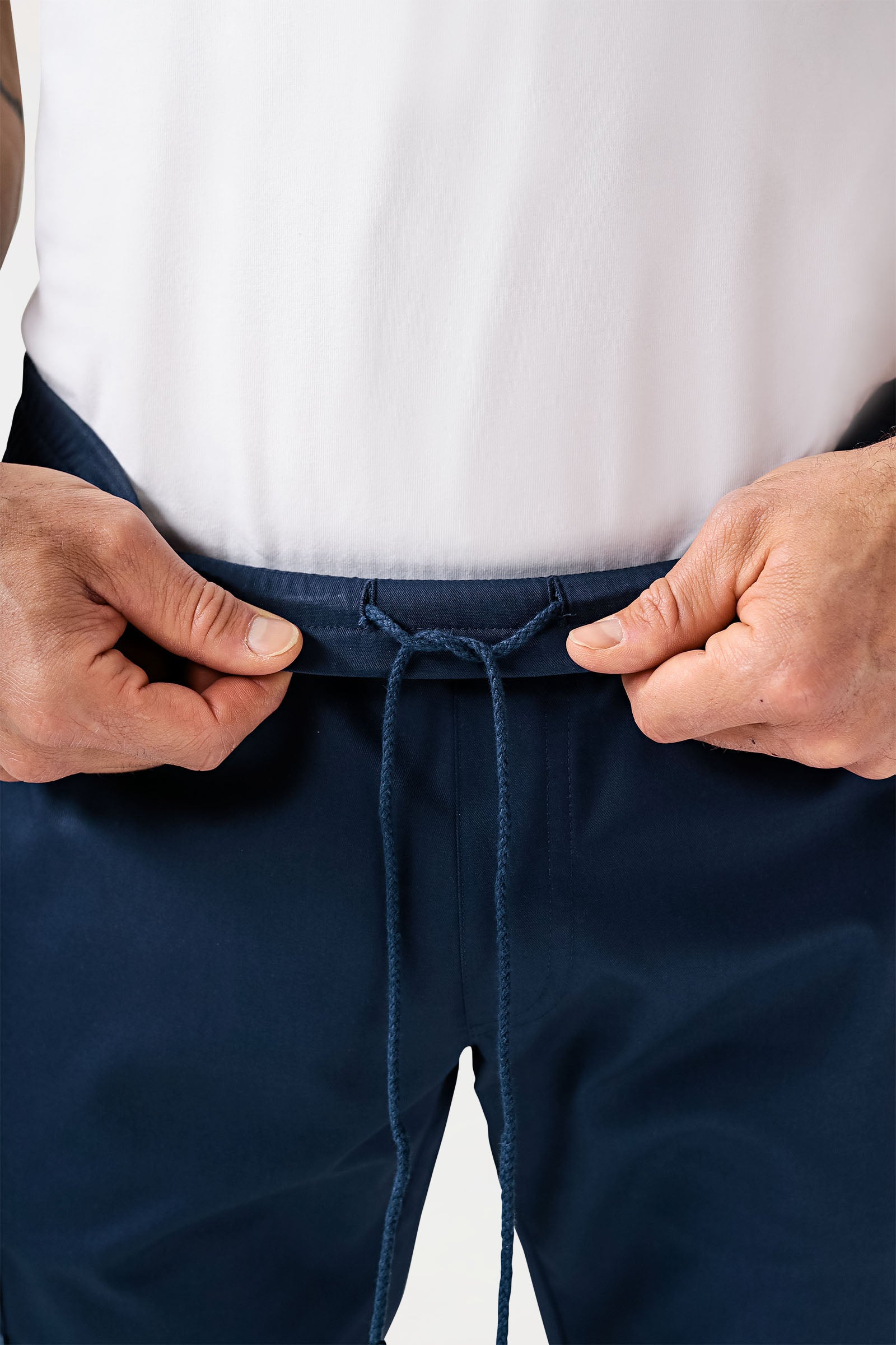 CLINIC STRETCH broek heren - zoom met elastische boord navy/hemelsblauw