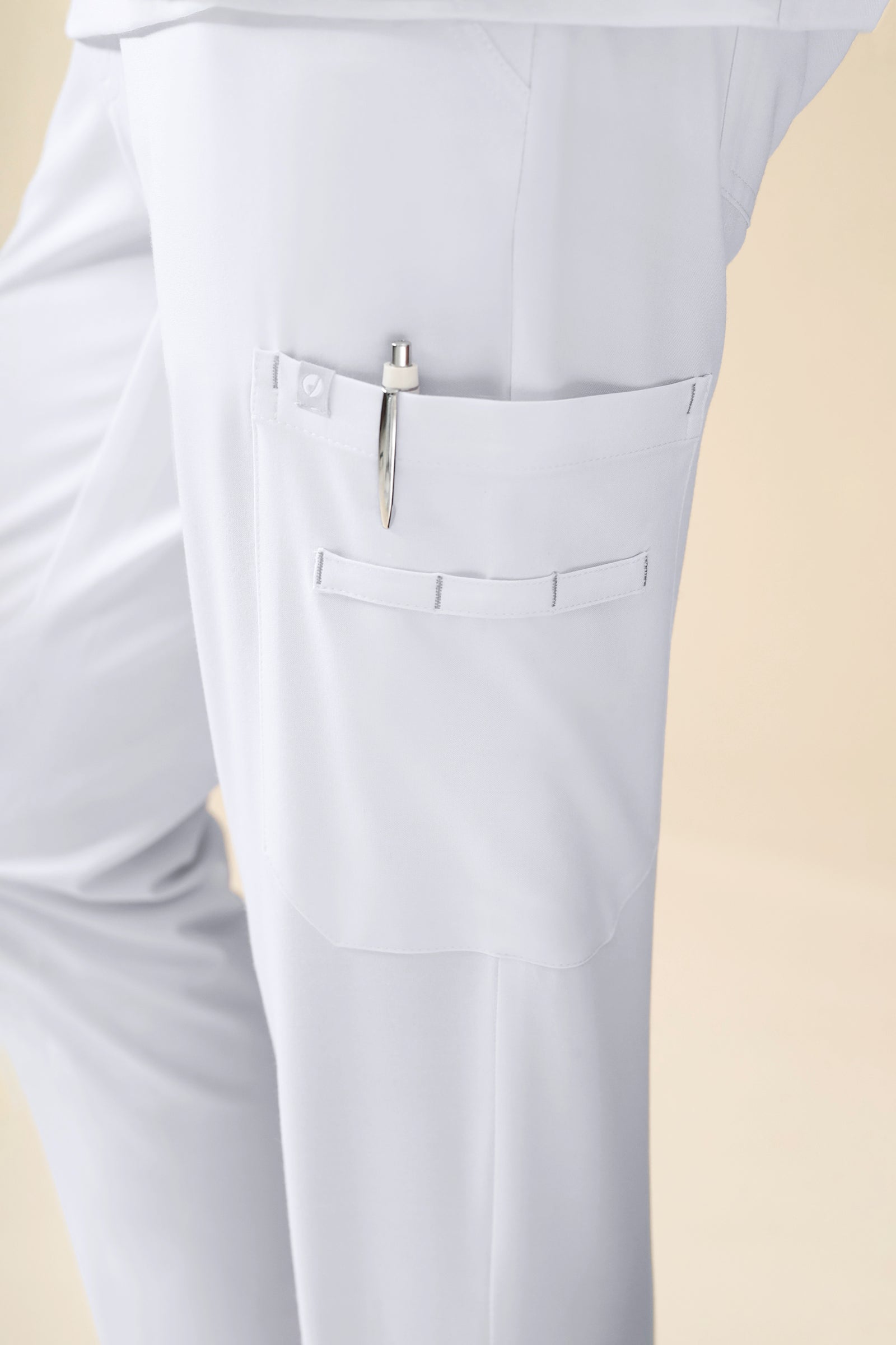 KAERE broek heren - korte maat met beenzak wit