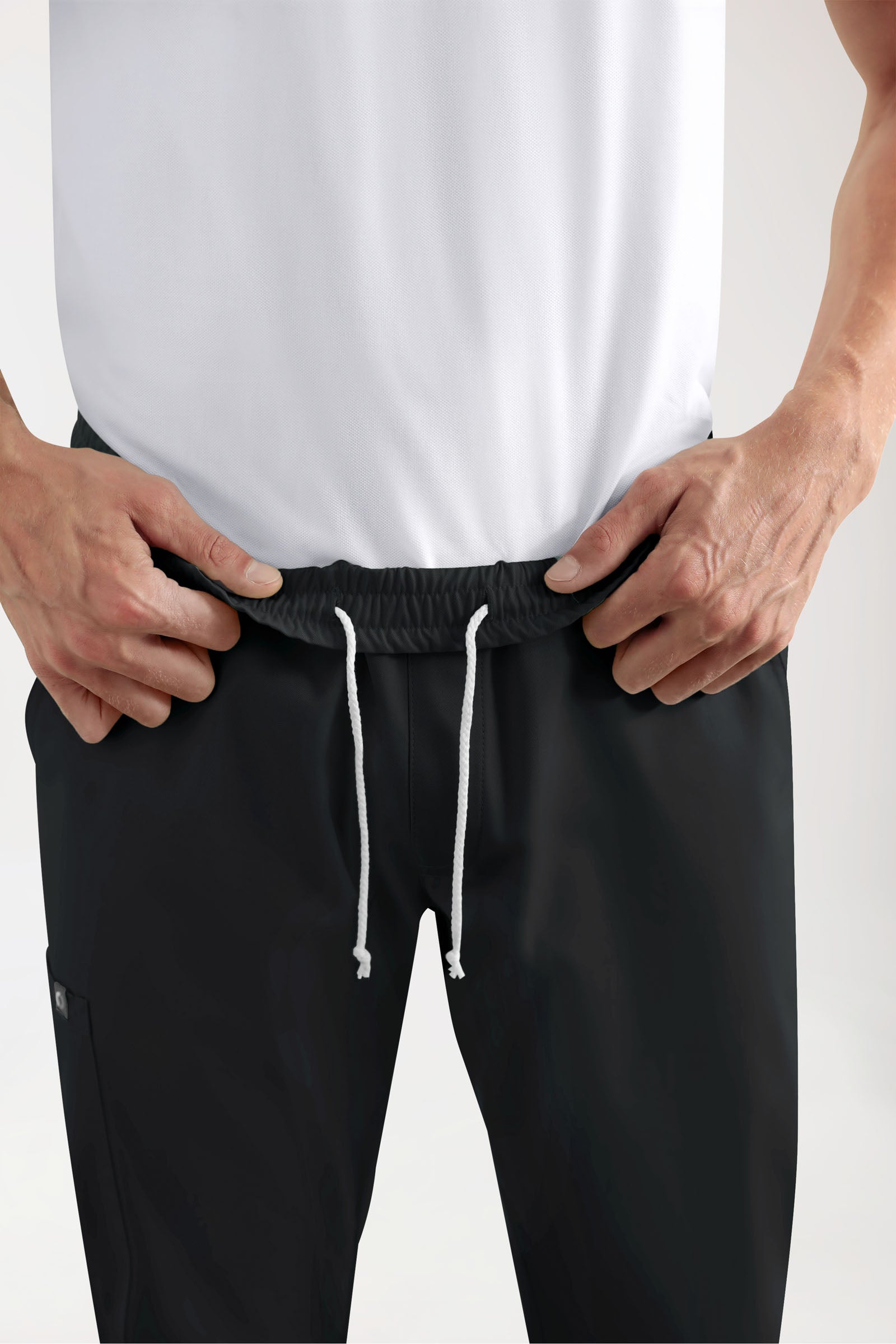 GREEN Stretch broek heren - joggingbroek style zwart