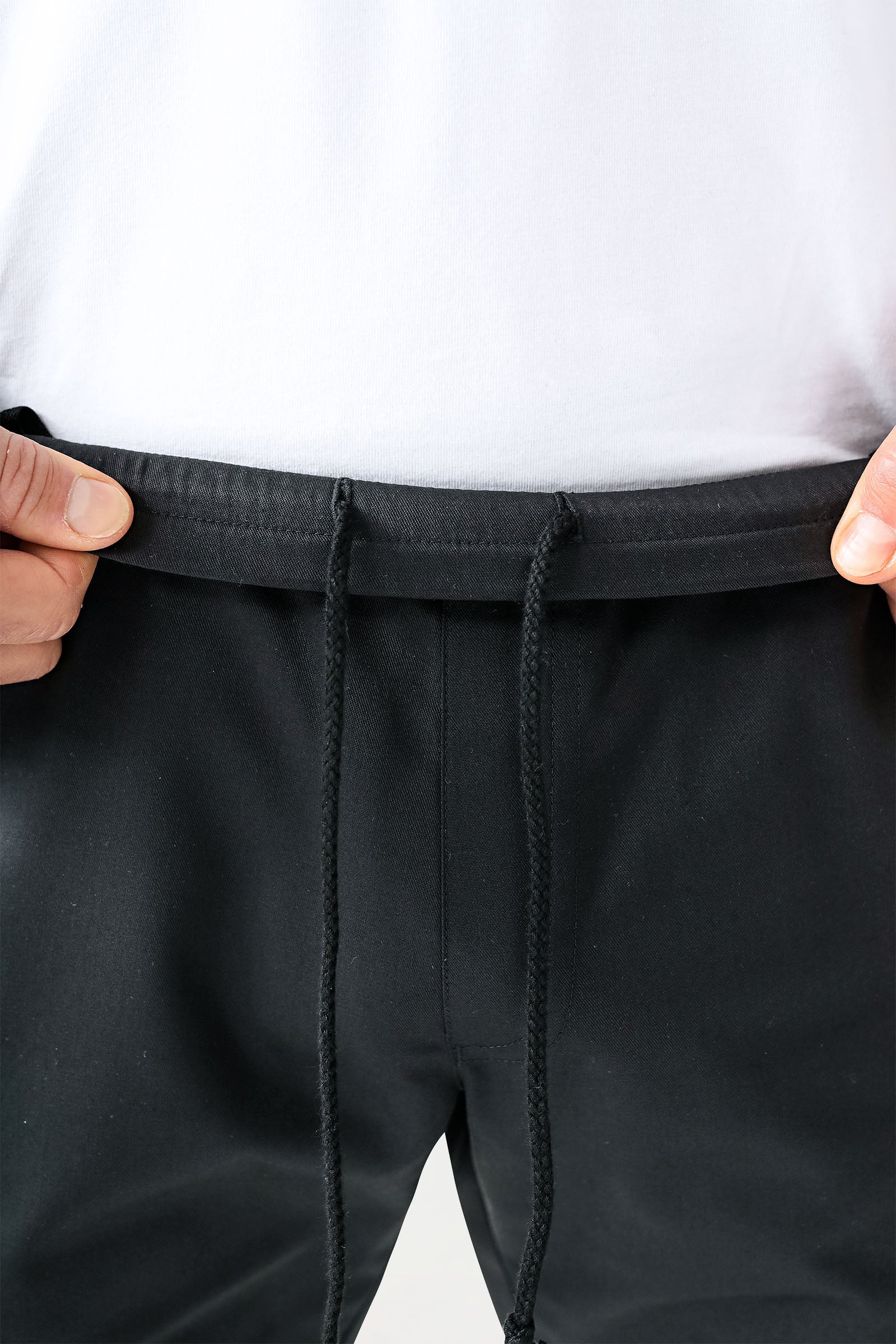 CLINIC STRETCH broek heren - zoom met elastische boord zwart/geel