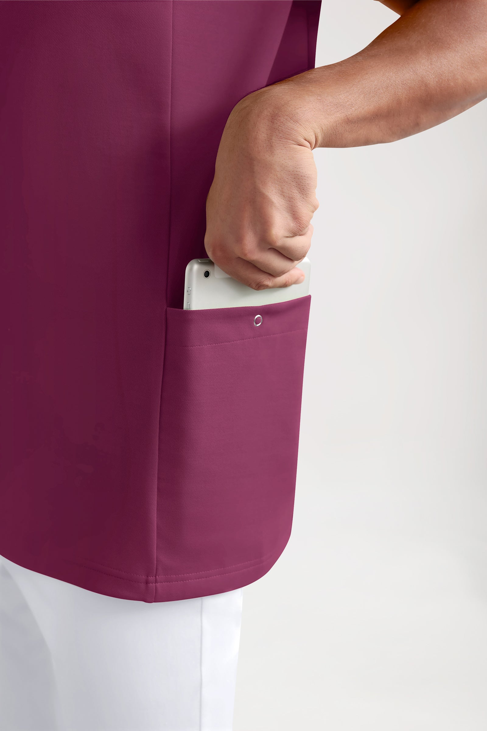 COMFY FLEX Stretch oversteektuniek heren - polokraag berry