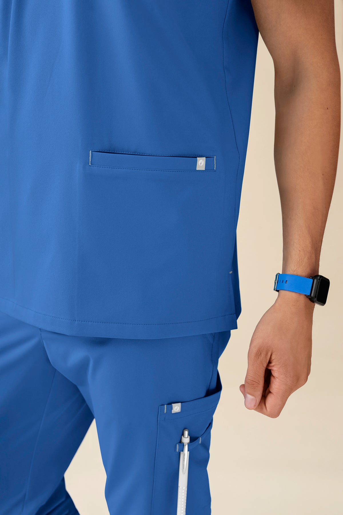KAERE oversteektuniek heren - V-hals blauw