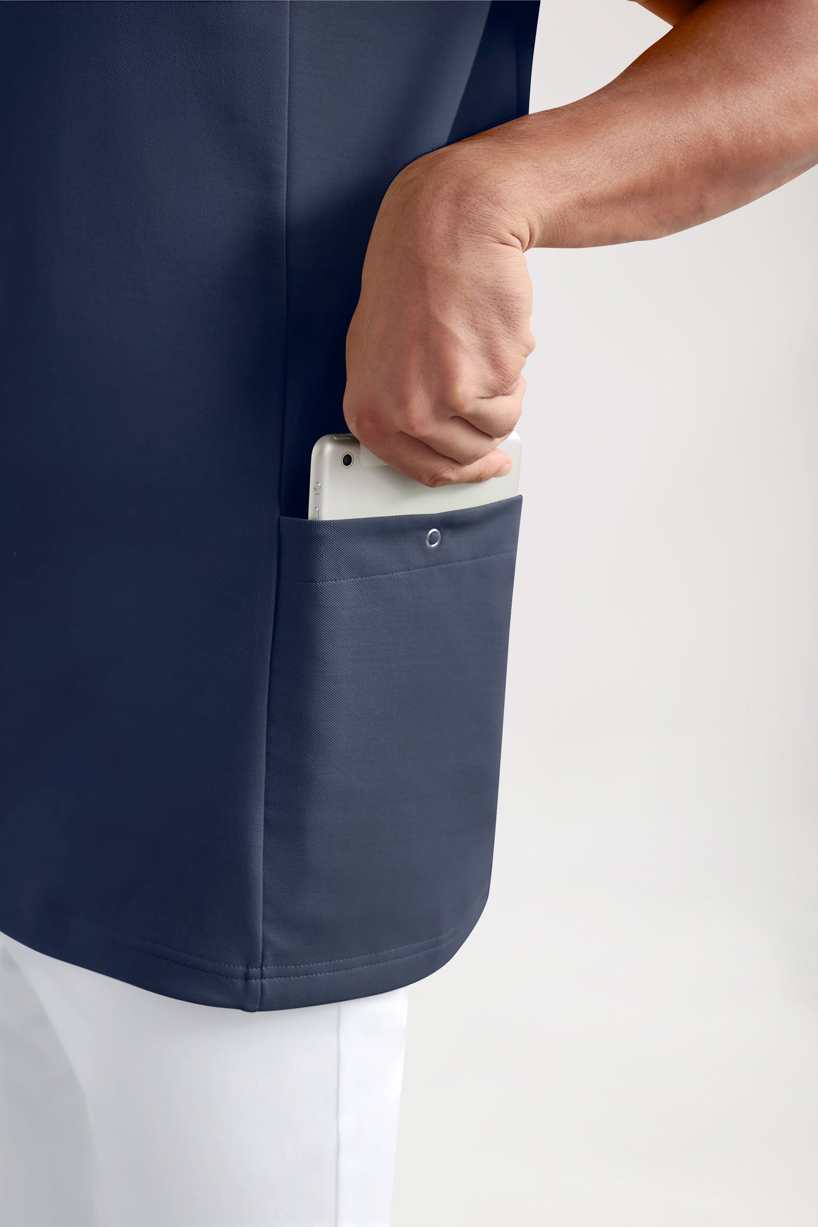 COMFY FLEX Stretch oversteektuniek heren - polokraag navy