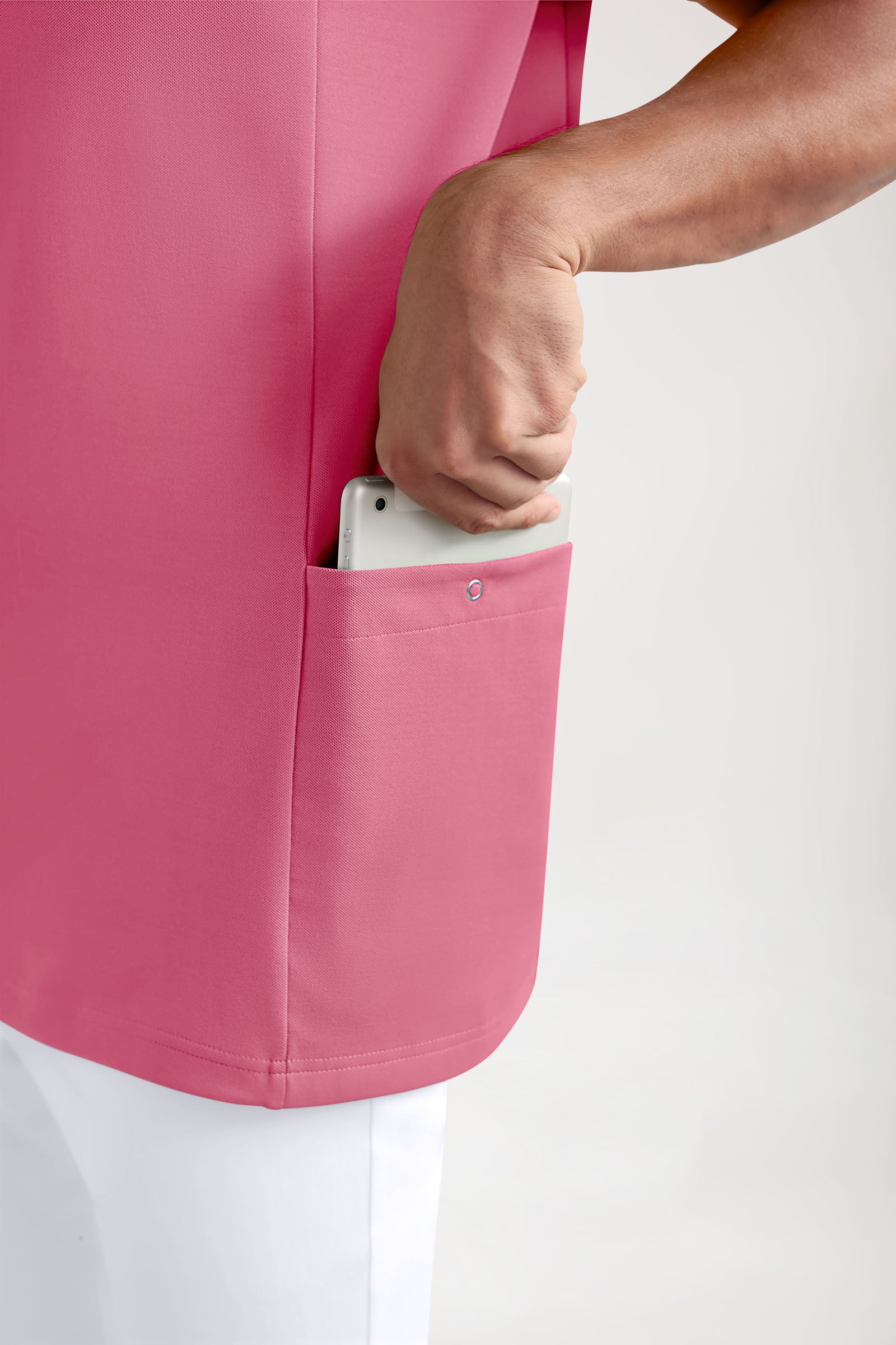 COMFY FLEX Stretch oversteektuniek heren - polokraag oud rose