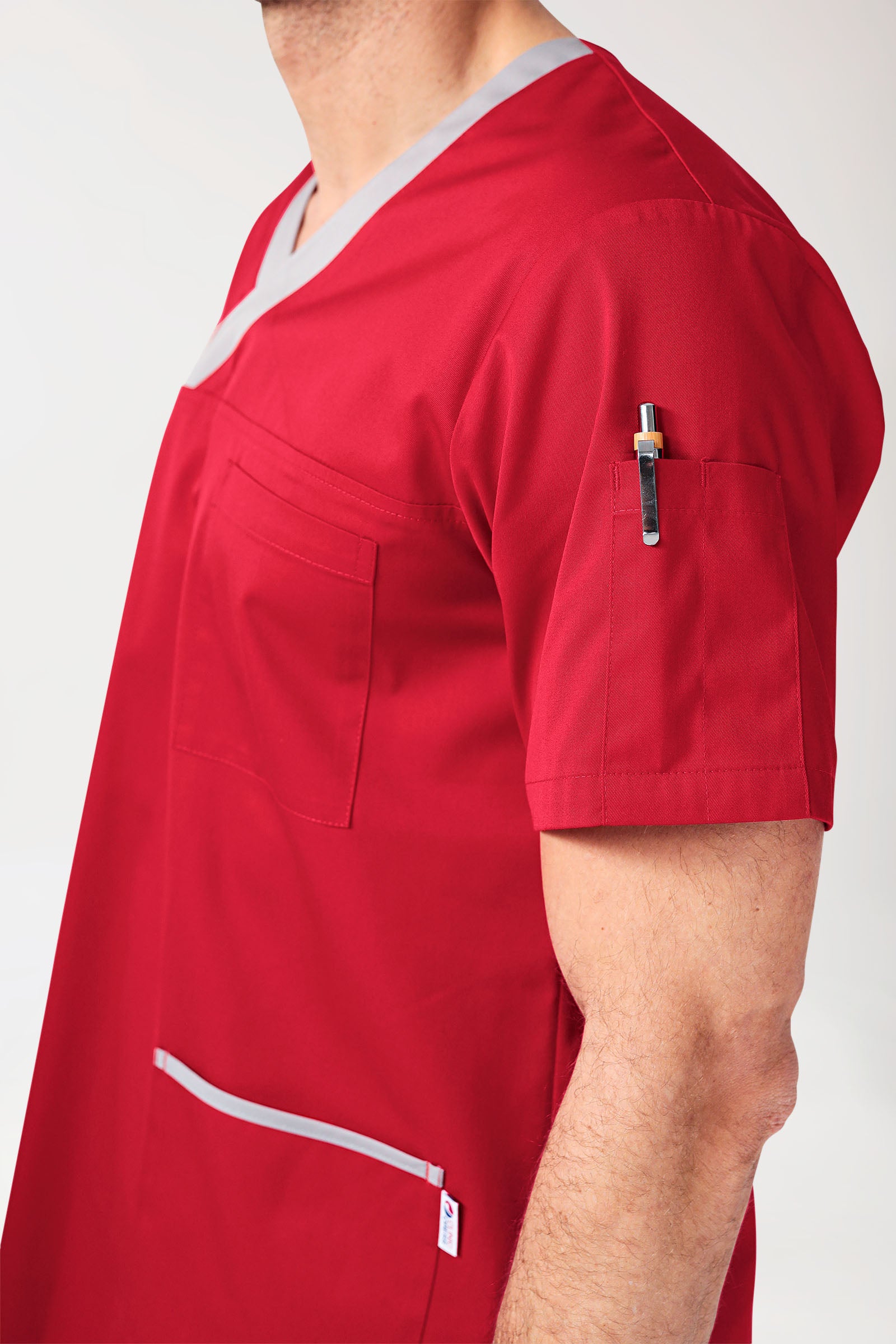 CORE oversteektuniek heren rood/grijs