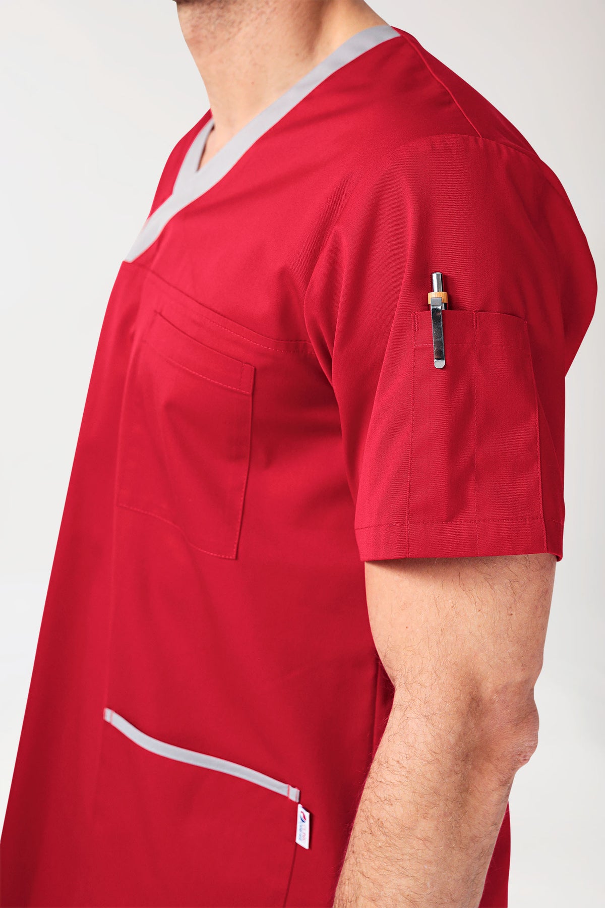 CORE oversteektuniek heren rood/grijs
