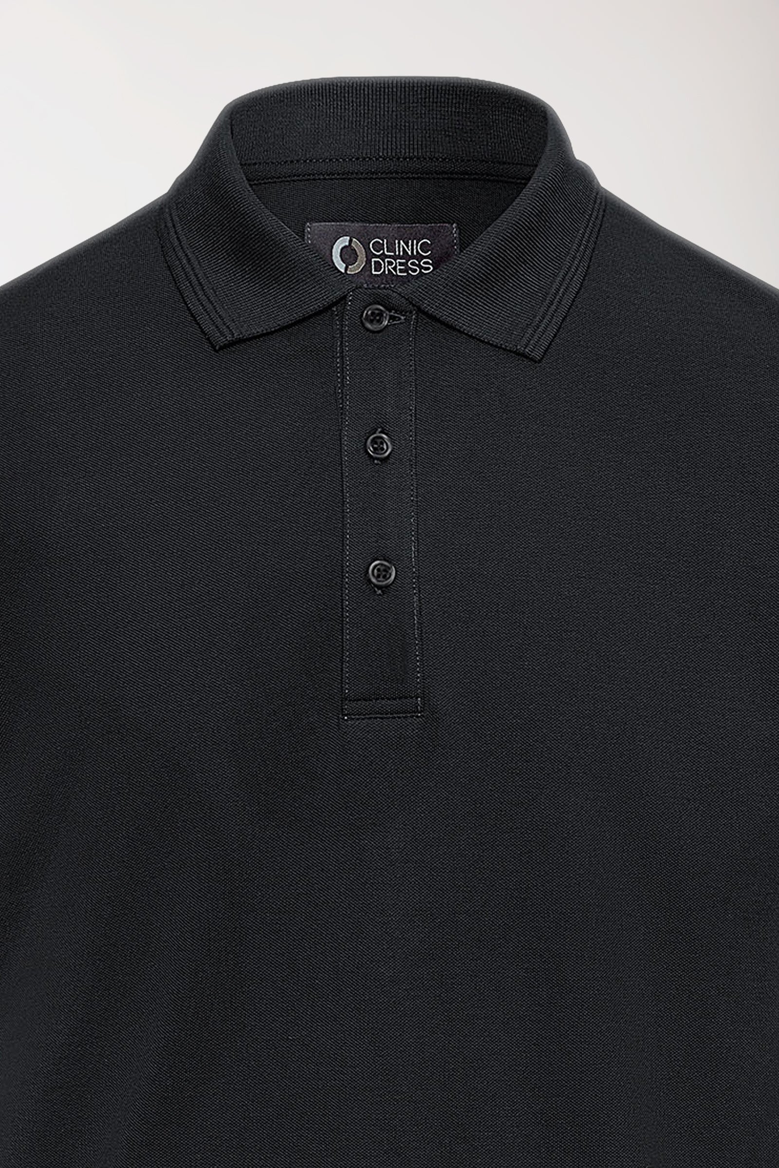COMFY FLEX stretch shirt heren - polokraag zwart