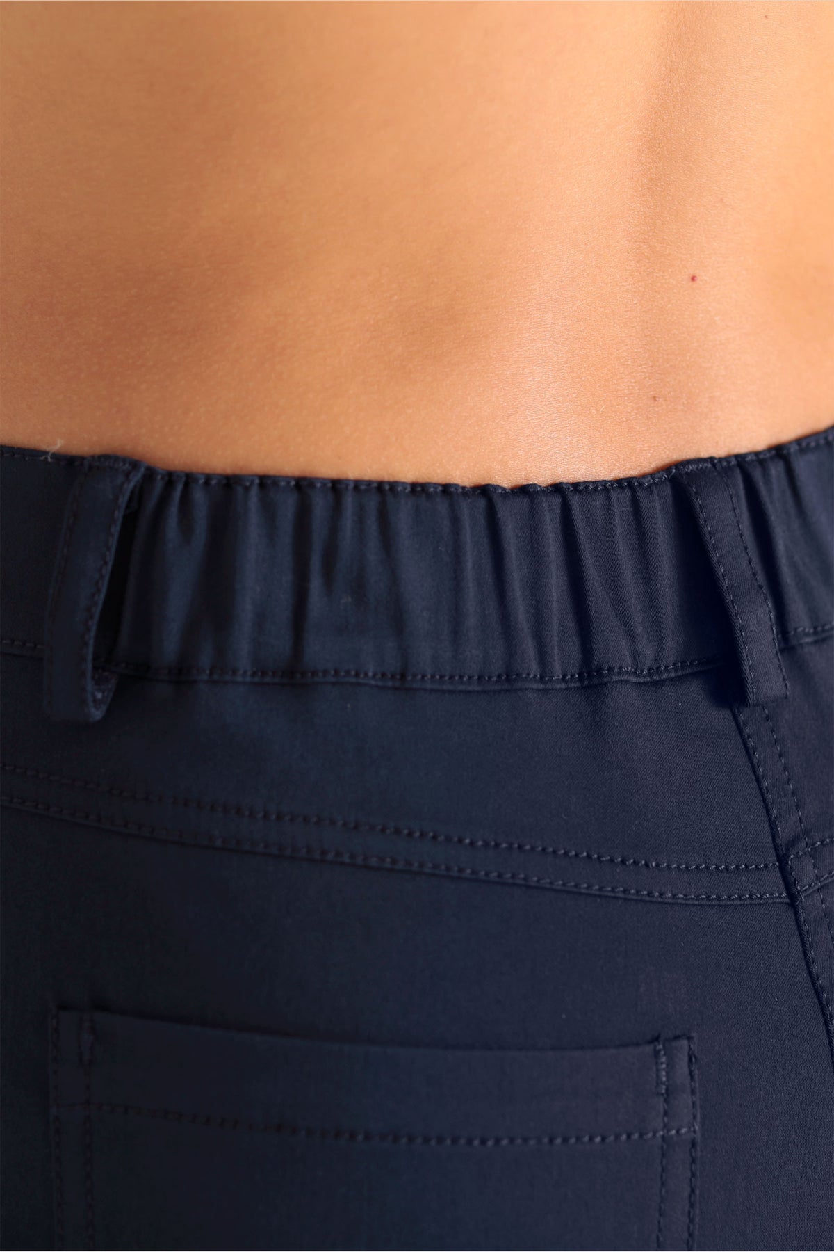 5-pocket broek dames stretch - smalle pijp navy