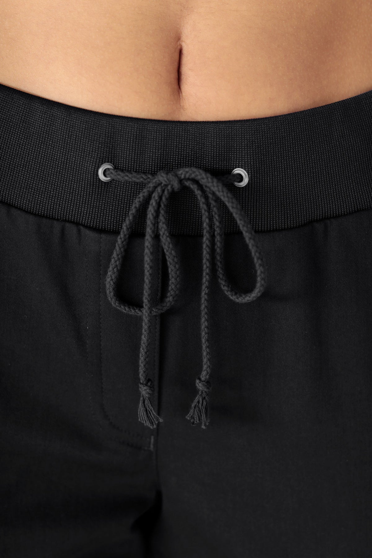 Stretch broek dames - jogpants zwart