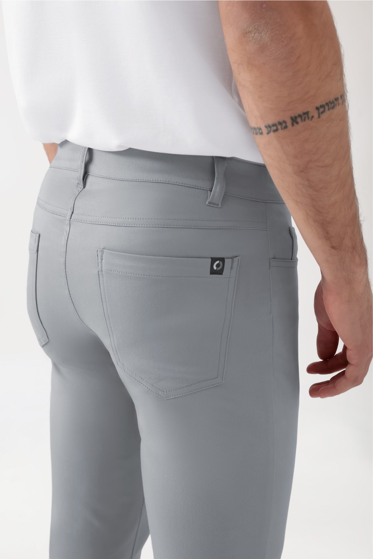 COMFY FLEX 5-pocket broek heren - rechte pijp grijs