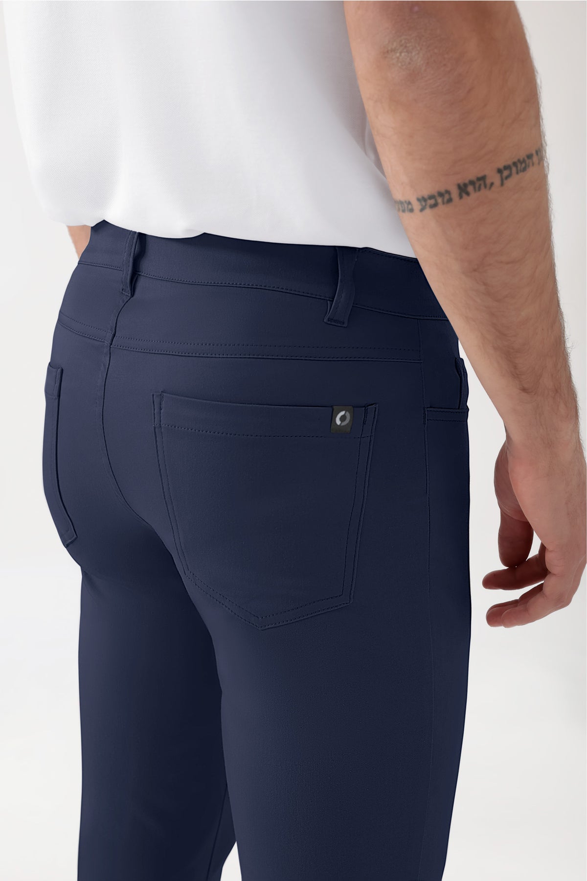 COMFY FLEX 5-pocket broek heren - rechte pijp navy