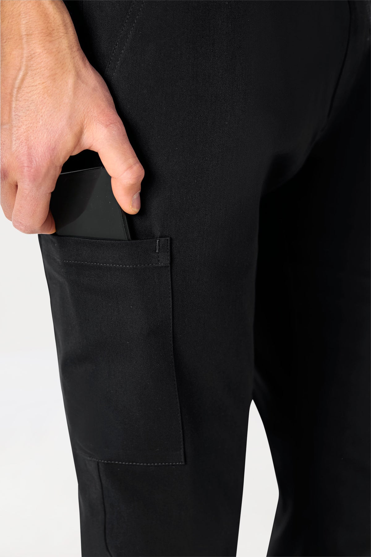 Stretch broek heren - jogpants zwart