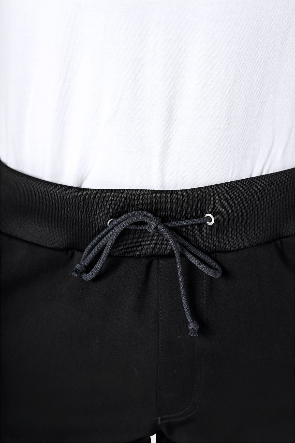 Stretch broek heren - jogpants zwart