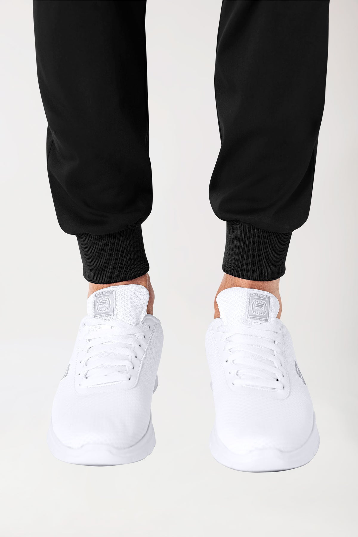 Stretch broek heren - jogpants zwart