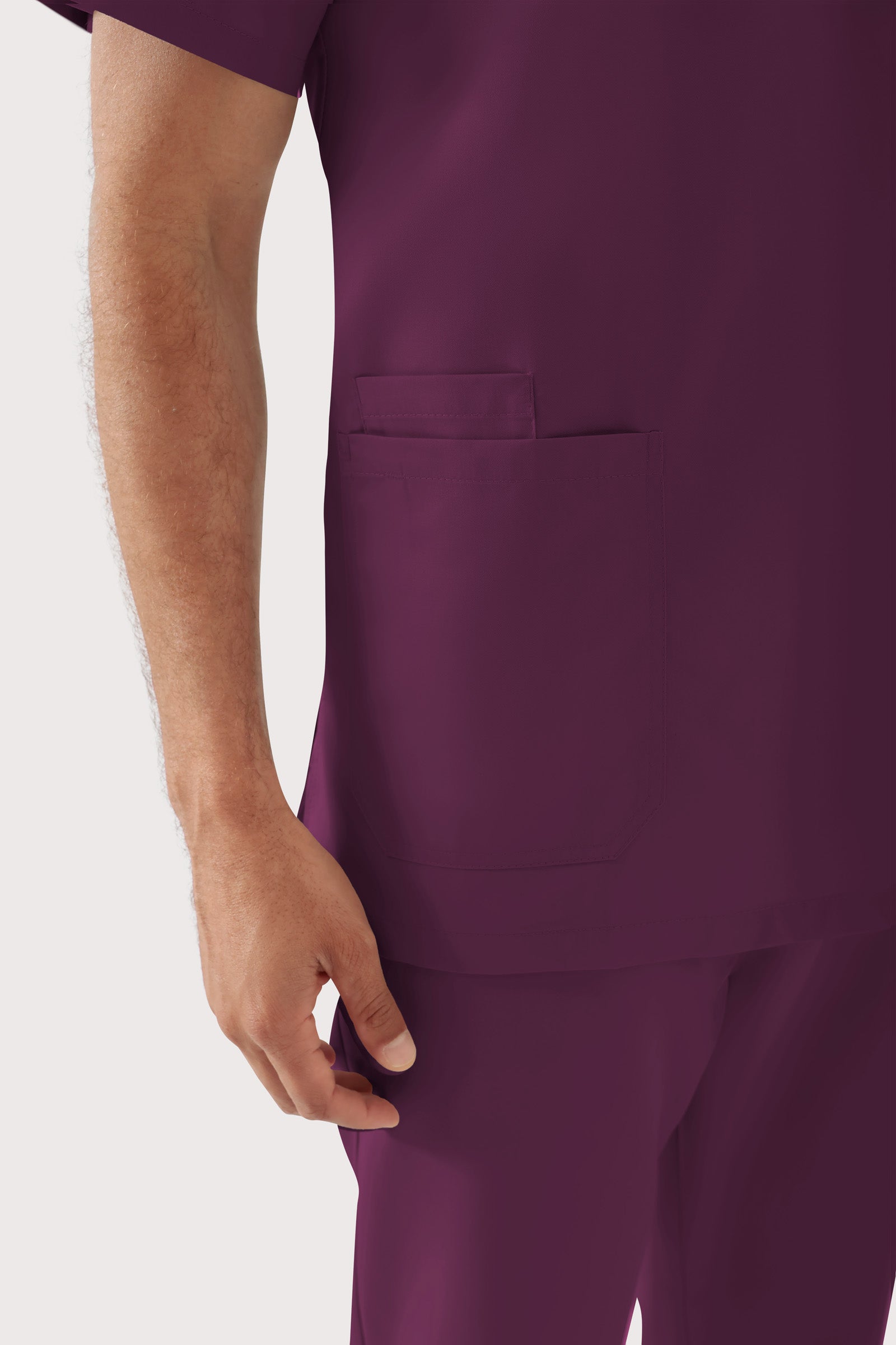 TENCEL™ oversteektuniek heren - V-hals black berry