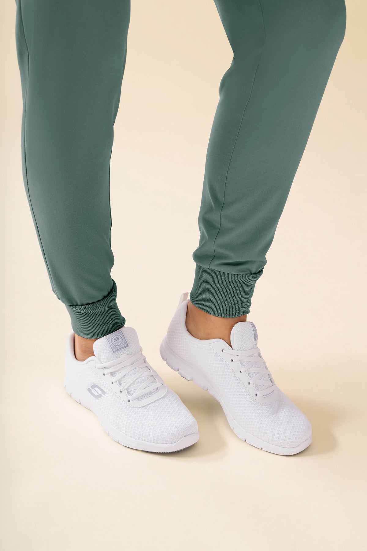 KAERE broek dames - zoom met elastische boord zonder beenzak donkergroen