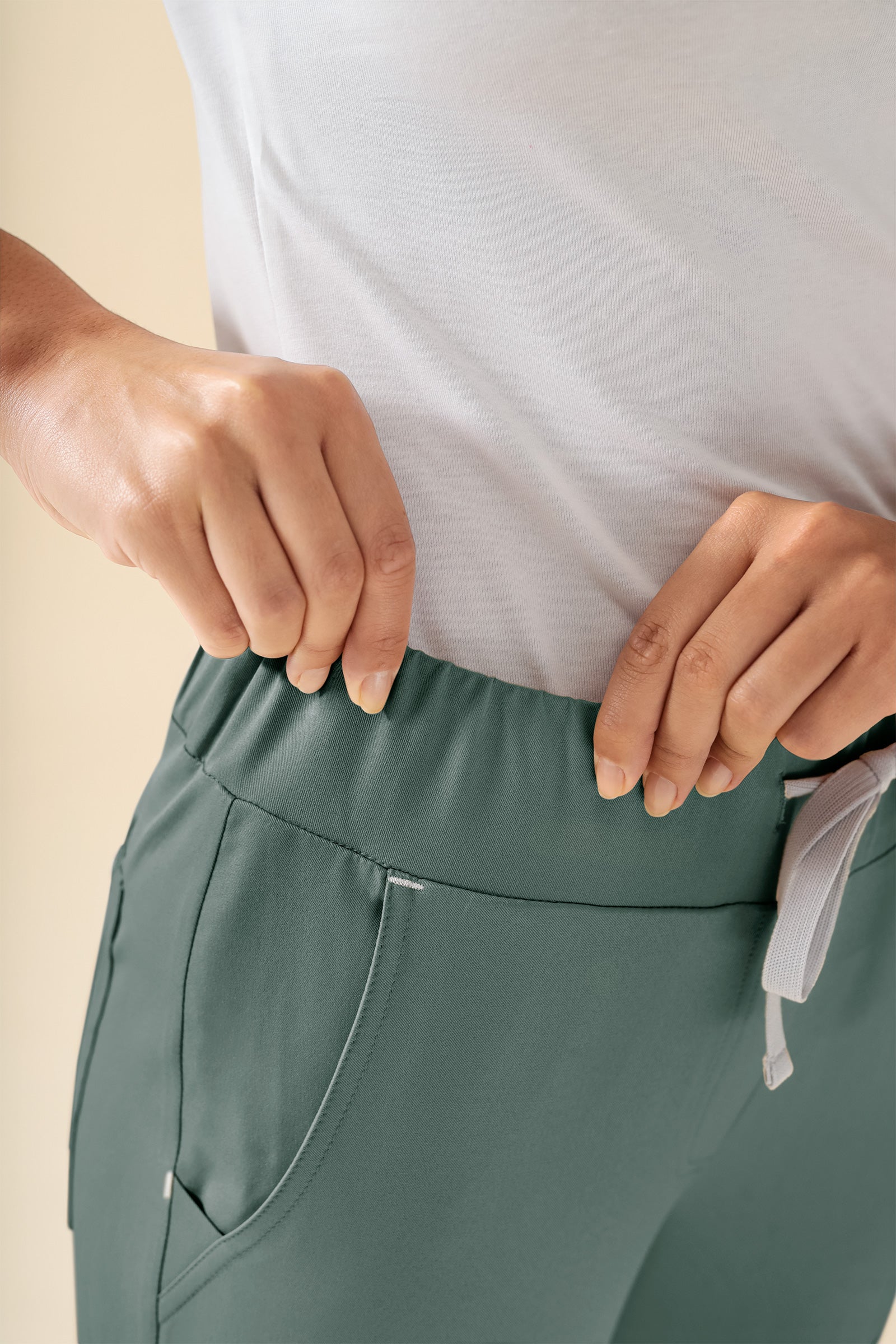 KAERE broek dames - zonder beenzak donkergroen
