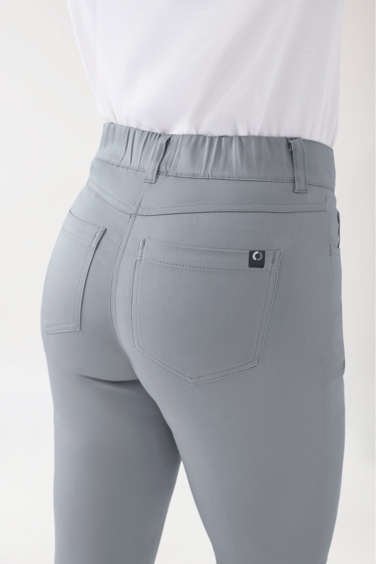 COMFY FLEX 5-pocket broek dames - rechte pijp grijs