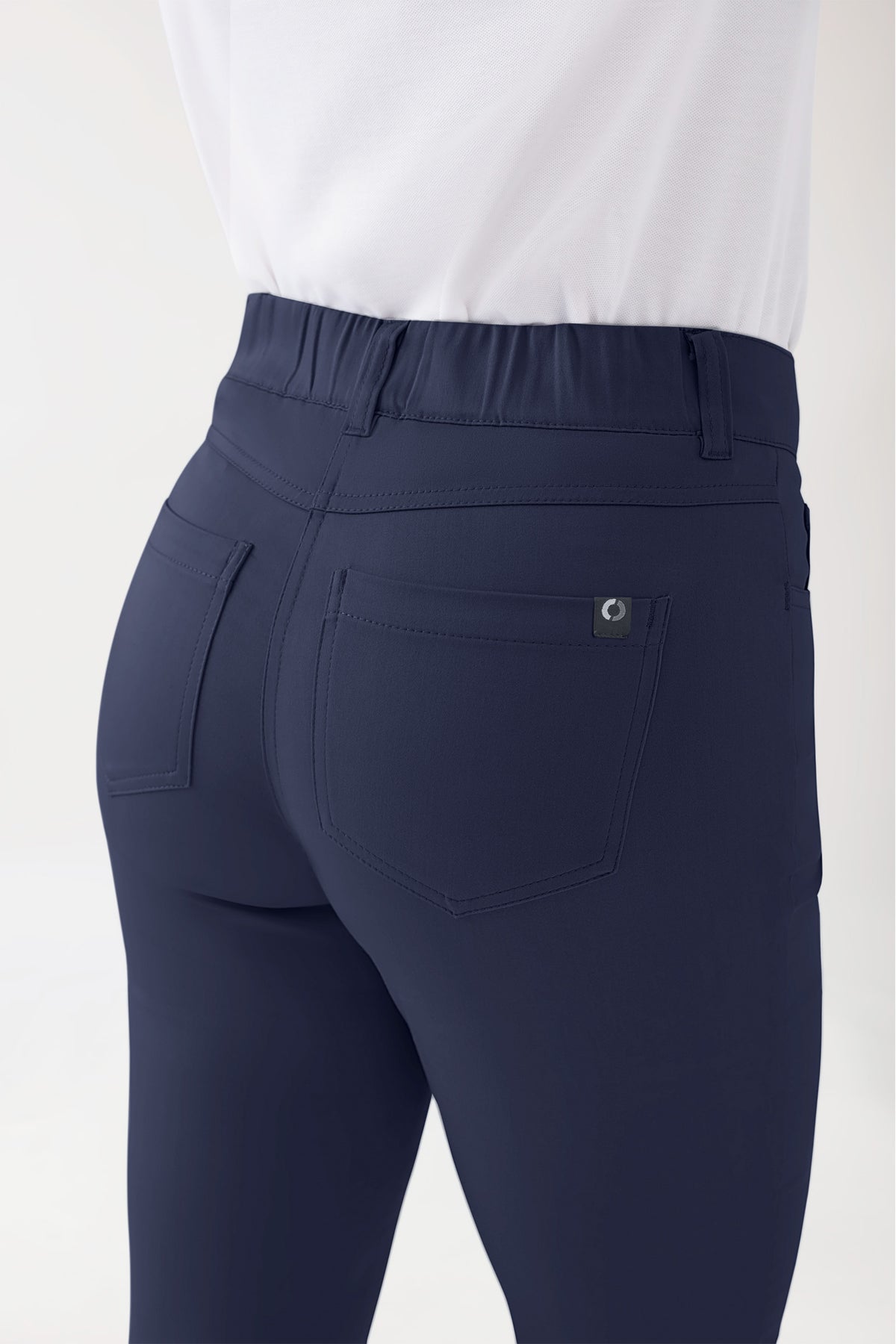 COMFY FLEX 5-pocket broek dames - rechte pijp navy