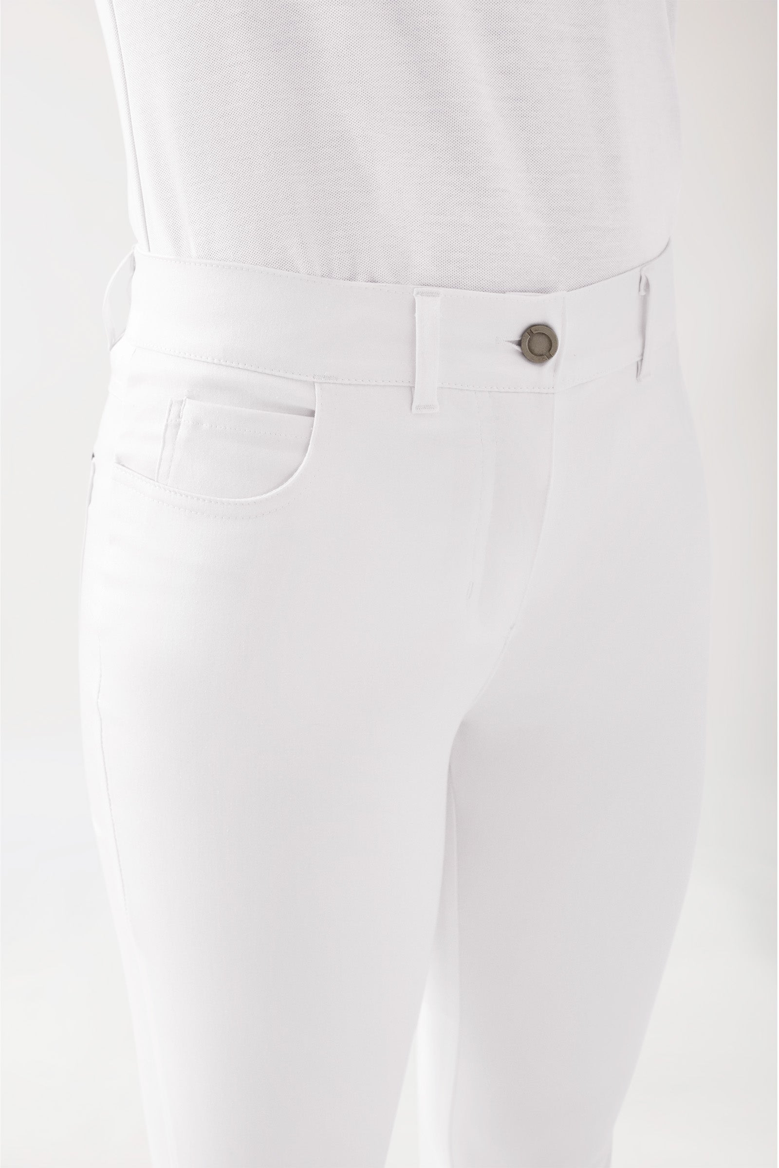 COMFY FLEX 5-pocket broek dames - slanke pijp wit