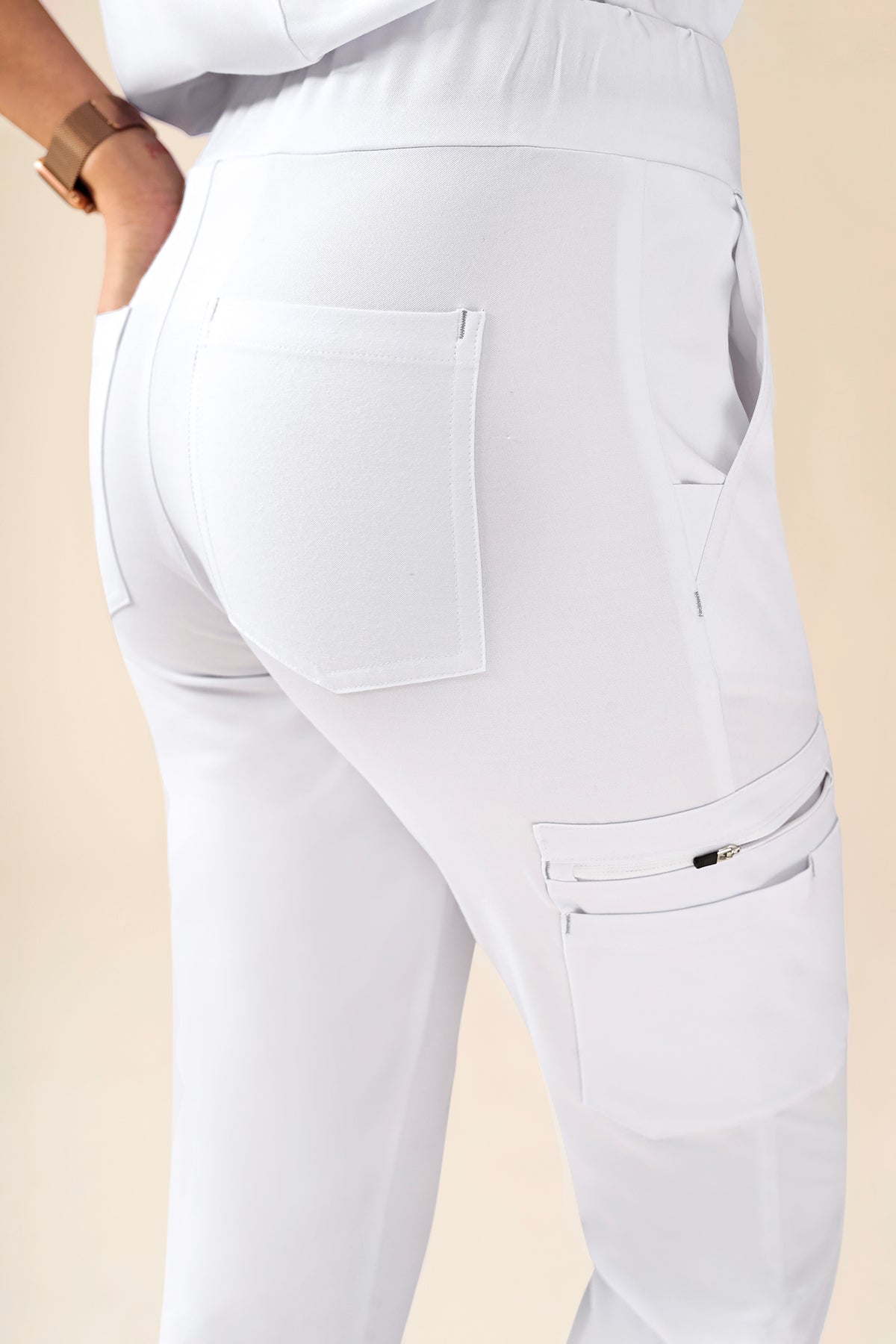 KAERE broek dames - met beenzak wit