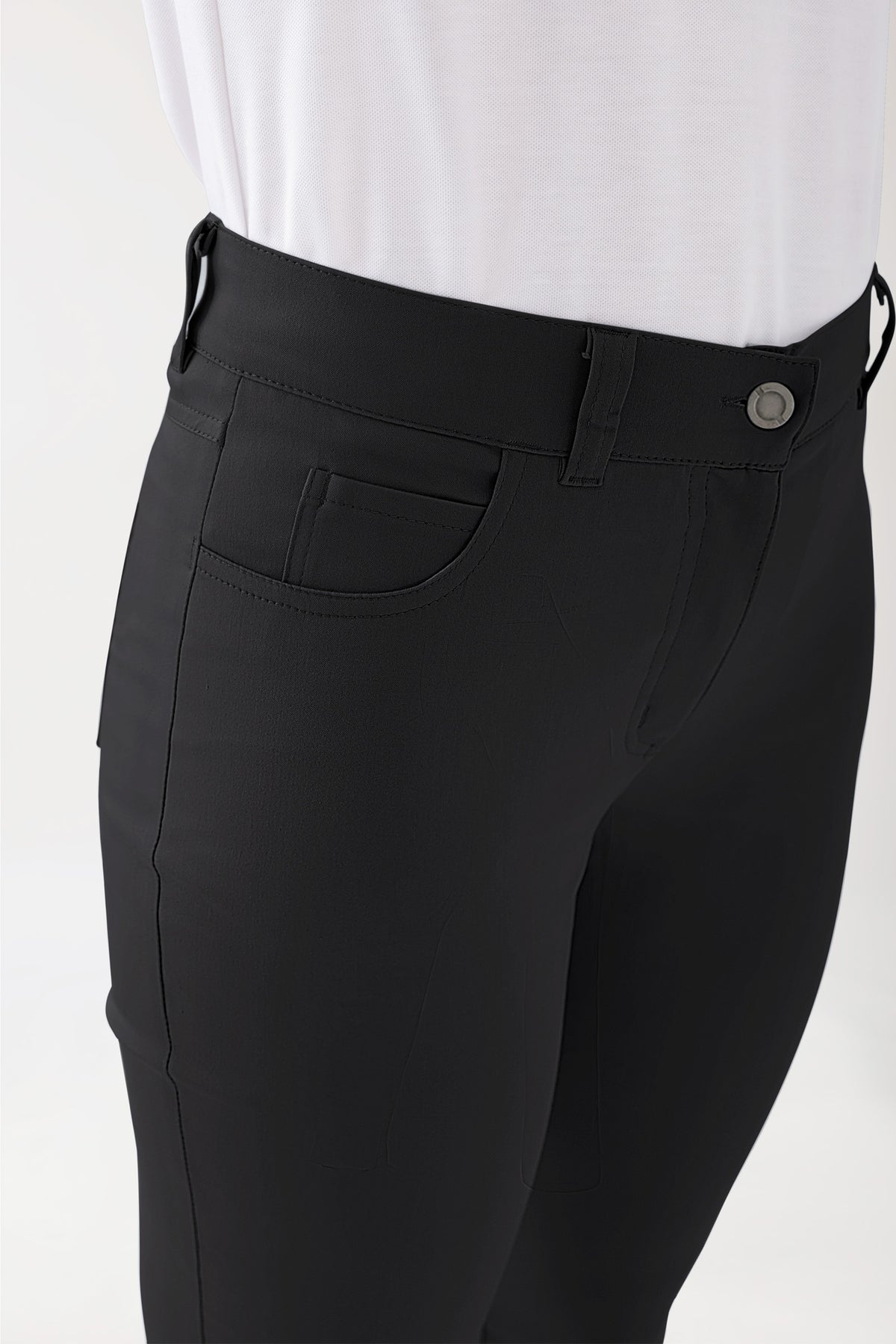COMFY FLEX 5-pocket broek dames - rechte pijp zwart